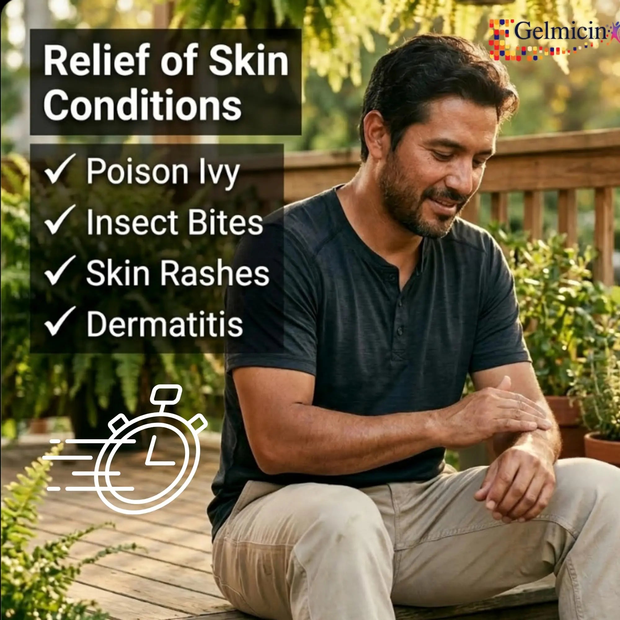 Gelmicin Cream 40g Skin Allergies, Skin Itch, Skin Rashes, Poison Ivy Relief- Contains 1.41 oz Gelmicin Au supplements