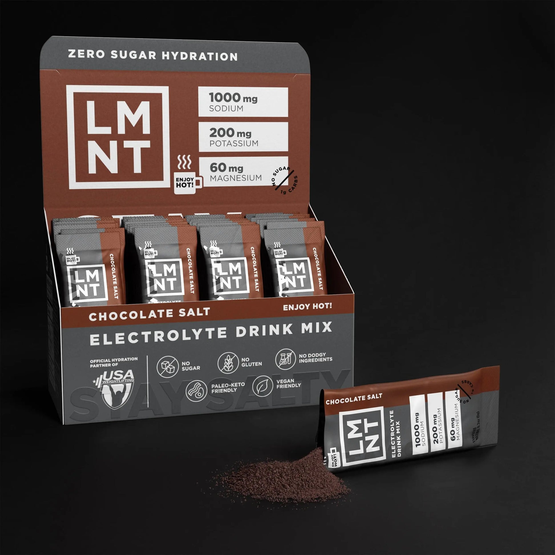LMNT Zero Sugar Hot Chocolate or Coffee Mixer - Chocolate Salt | Drink Mix | 30-Count Drink LMNT Au supplements