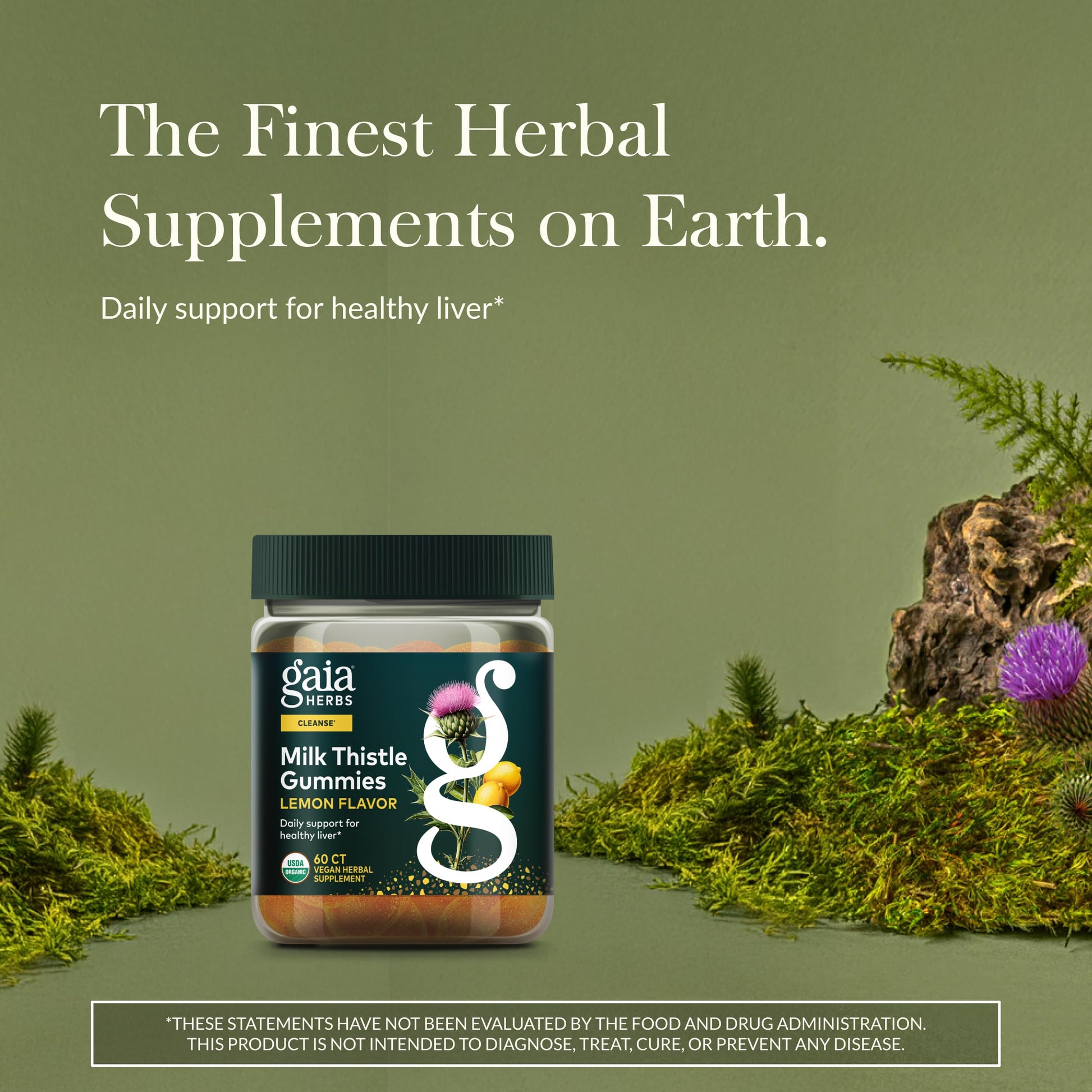 Gaia Herbs Milk Thistle Gummies - Herbal Supplement with Antioxidant Properties for Liver Health & Liver Detox - Lemon Flavored - 60 Vegan Gummies Gaia Herbs Au supplements