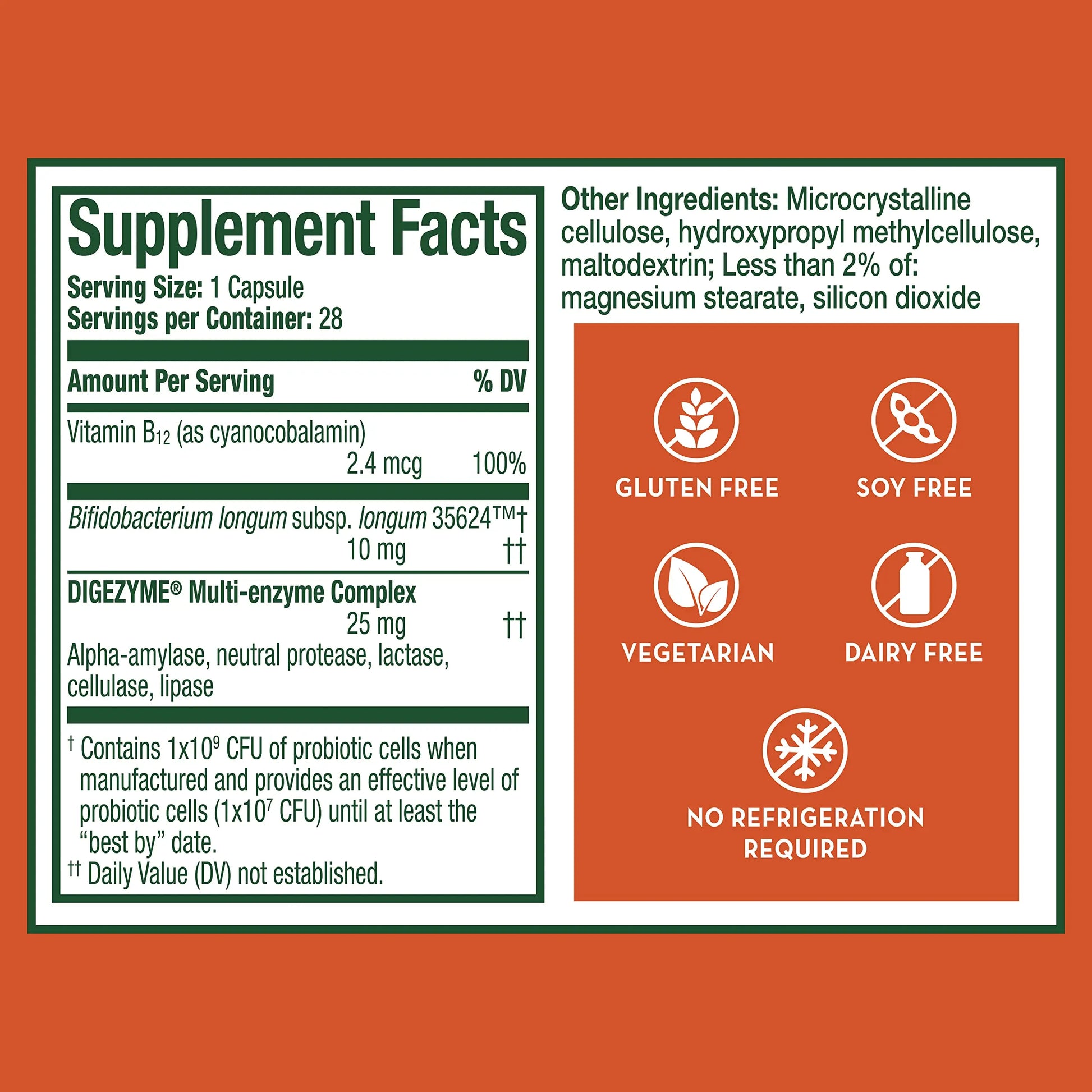 Align Probiotic Bloating Relief + Food Digestion, Probiotics, 28 Capsules Align Au supplements