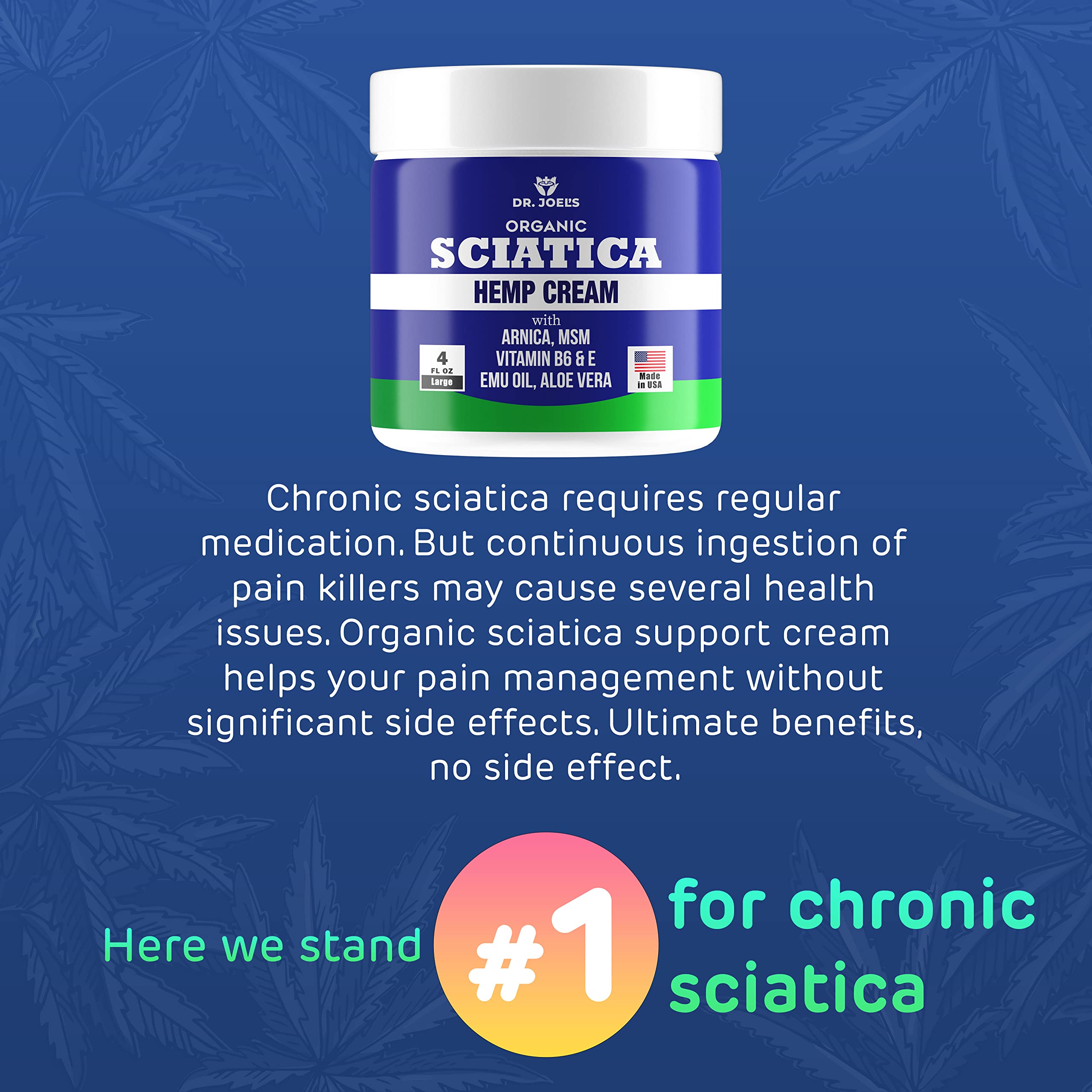 Sciatica Cream - Premium Sciatica Cream - Fast Absorption & Maximum Relief - 4 oz Large Value Pack - Made in The USA Dr. JOEL'S Au supplements