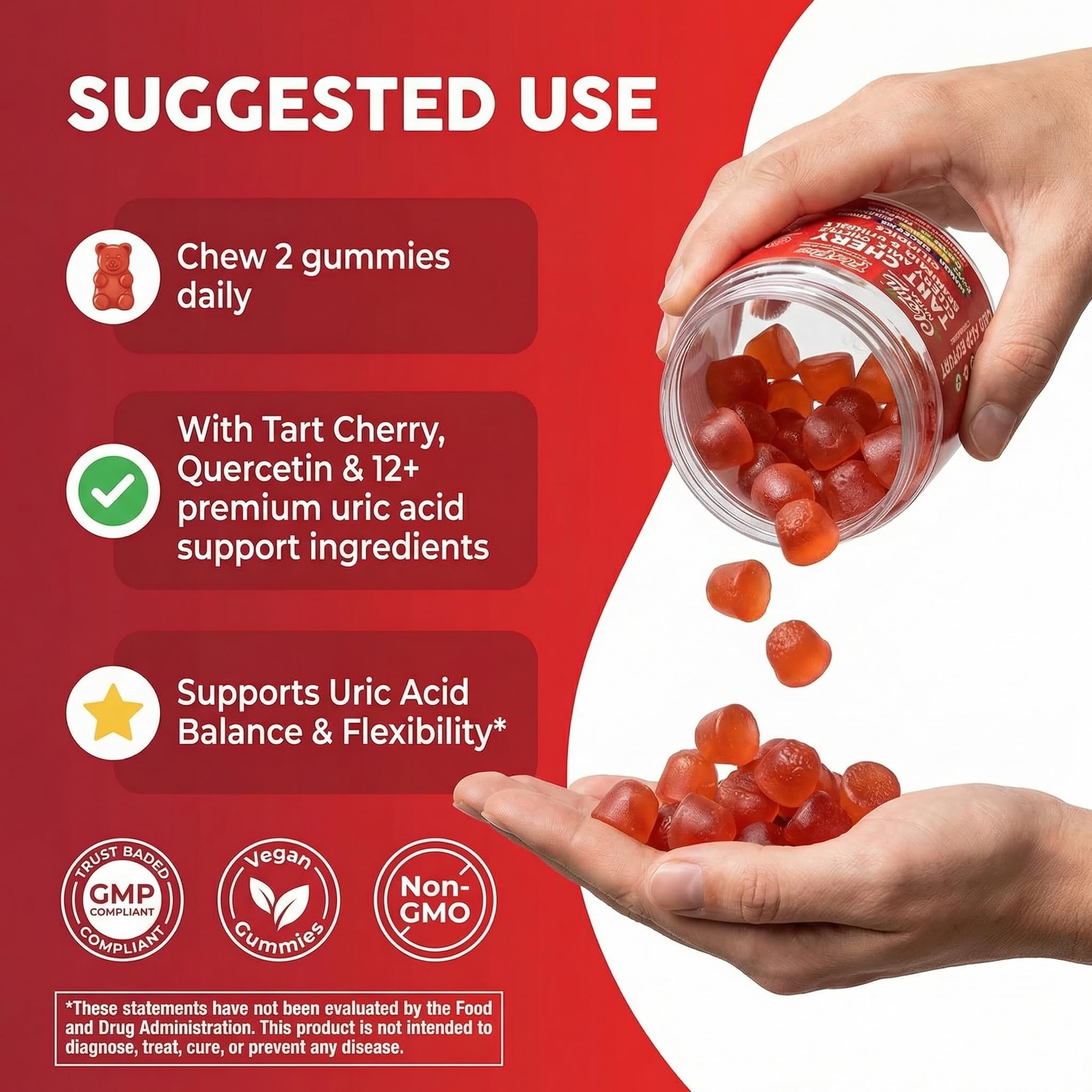 Clean Nutra Tart Cherry Gummies Uric Acid Flush Celery Milk Thistle Bromelain Vitamin C Magnesium Citrus Bergamot Ginger Stinging Nettle Leaf Chamomile Berberine Quercetin Support 60 Gummy Vitamins Clean Nutraceuticals Au supplements