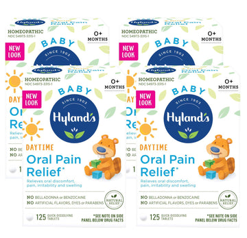 Hyland's Baby Oral Pain Relief Tablets, 125 Count Each (4) Hyland's Au supplements