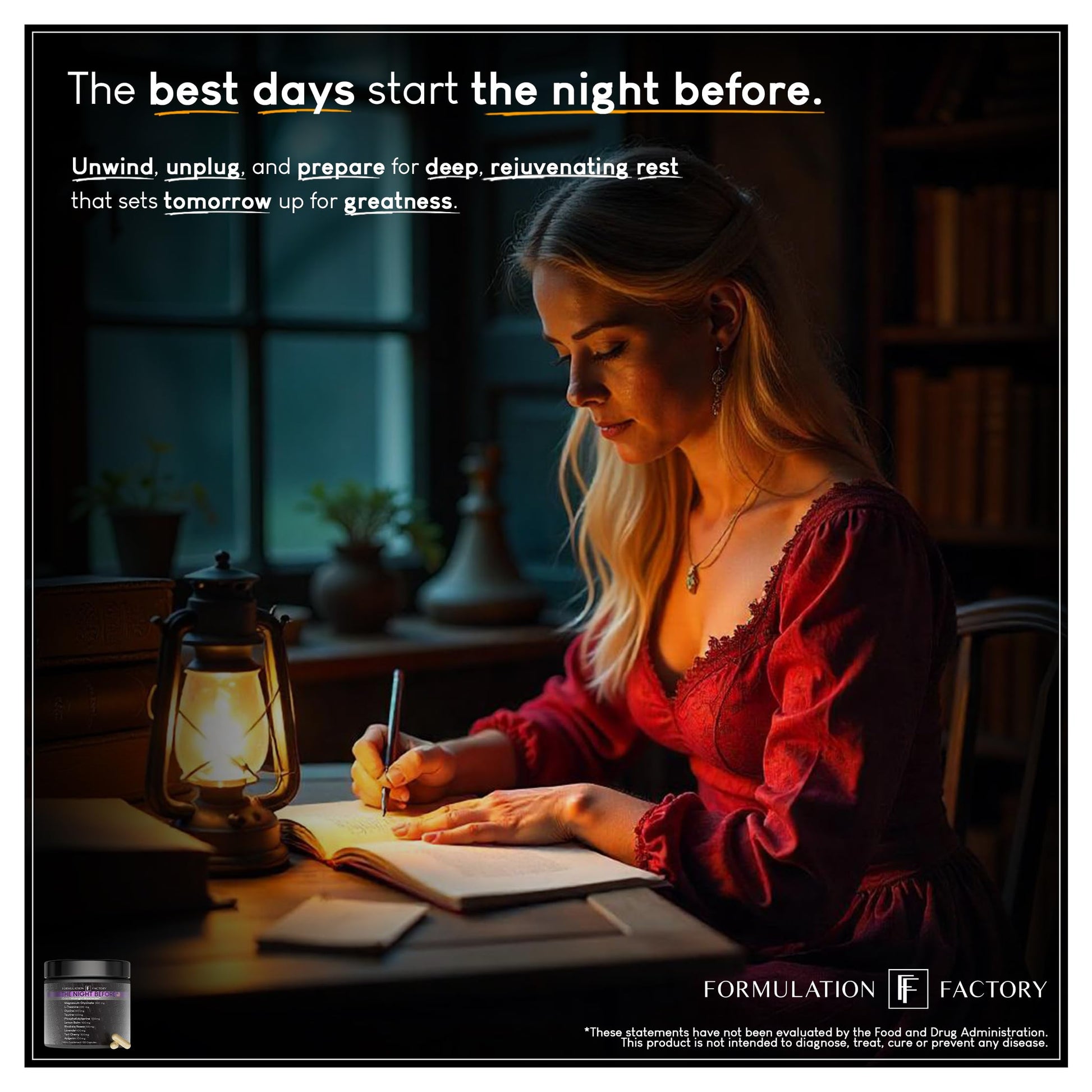 The Night Before 10-in-1 Midnight Maximizer Sleep Aid, Stress Relief, Cognition, Relaxation, Recovery, Focus, Magnesium Glycinate, L-Theanine & More, (120 Capsules – 2 Month Supply) Formulation Factory Au supplements