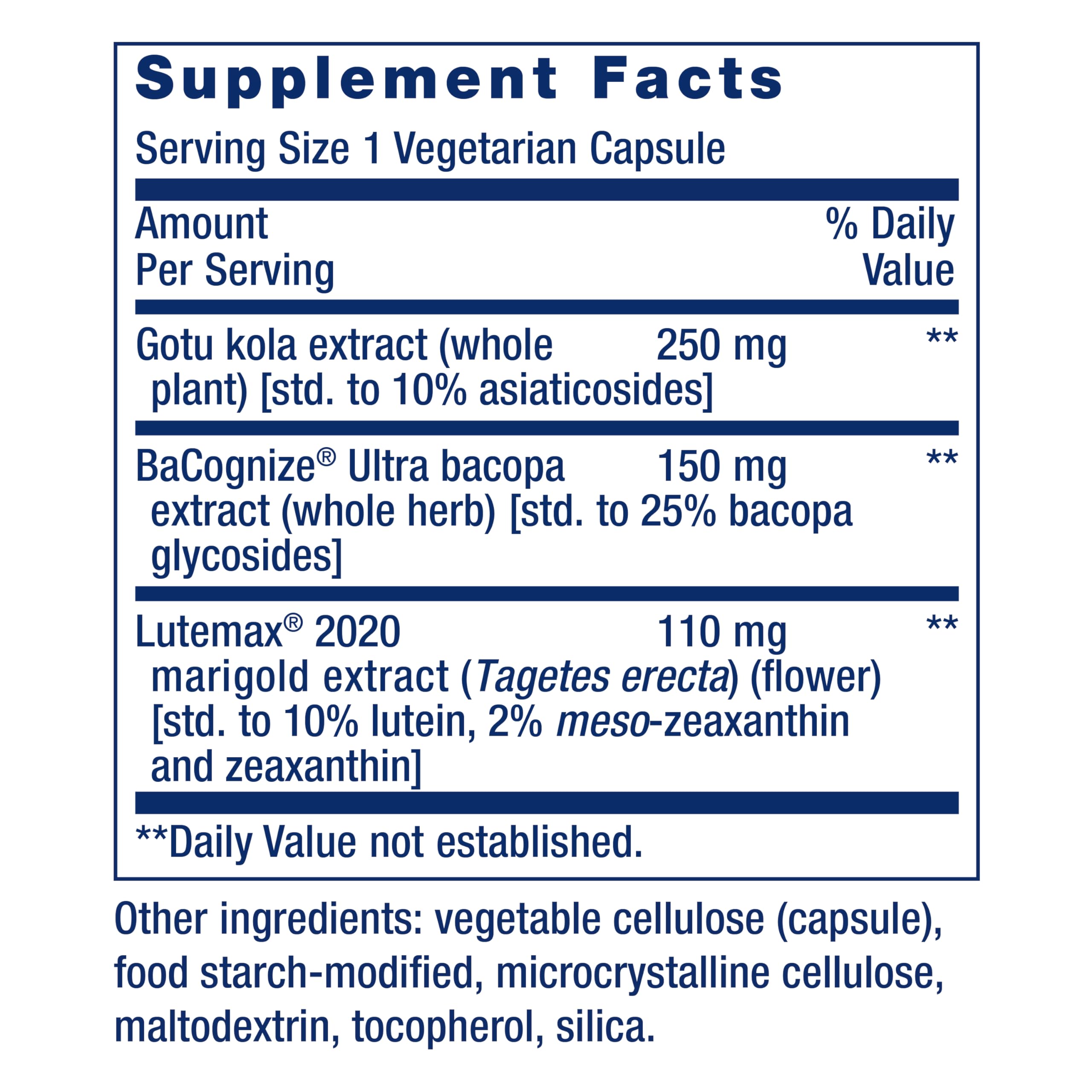 Life Extension Quick Brain Nootropic, Fast Thinking, Learning, Concentration, Lutein, zeaxanthin, gotu kola, bacopa, Gluten Free, Non-GMO, Vegetarian, 1 Daily, 30 Capsules, (Pack of 2) Life Extension Au supplements