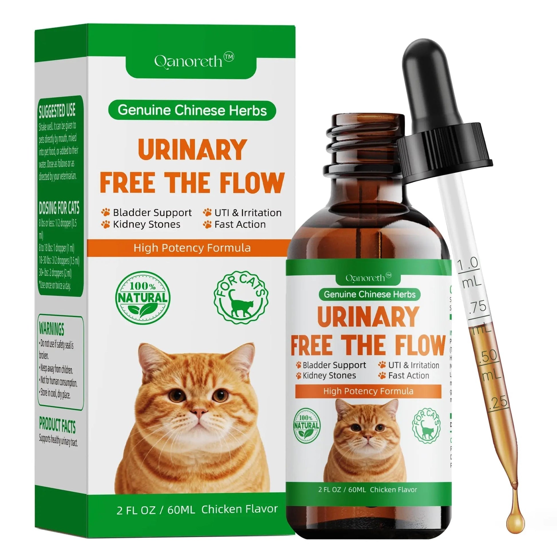 Cat Bladder Remedy for Stones & Crystals, Kidney StonesDissolver forCat- Urinary Free The Flow - Cat Urinary Tract Infection Treatment for Stones, Herbal CatUTI Remedy for Stone Relief & Prevention Qanoreth Au supplements