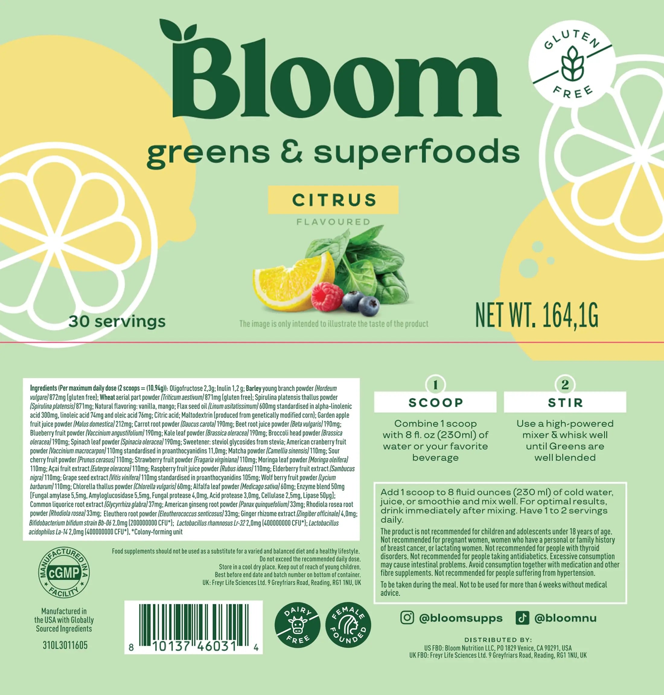 Bloom Nutrition Greens and Superfoods Powder for Digestive Health, Greens Powder Bloom Nutrition Au supplements