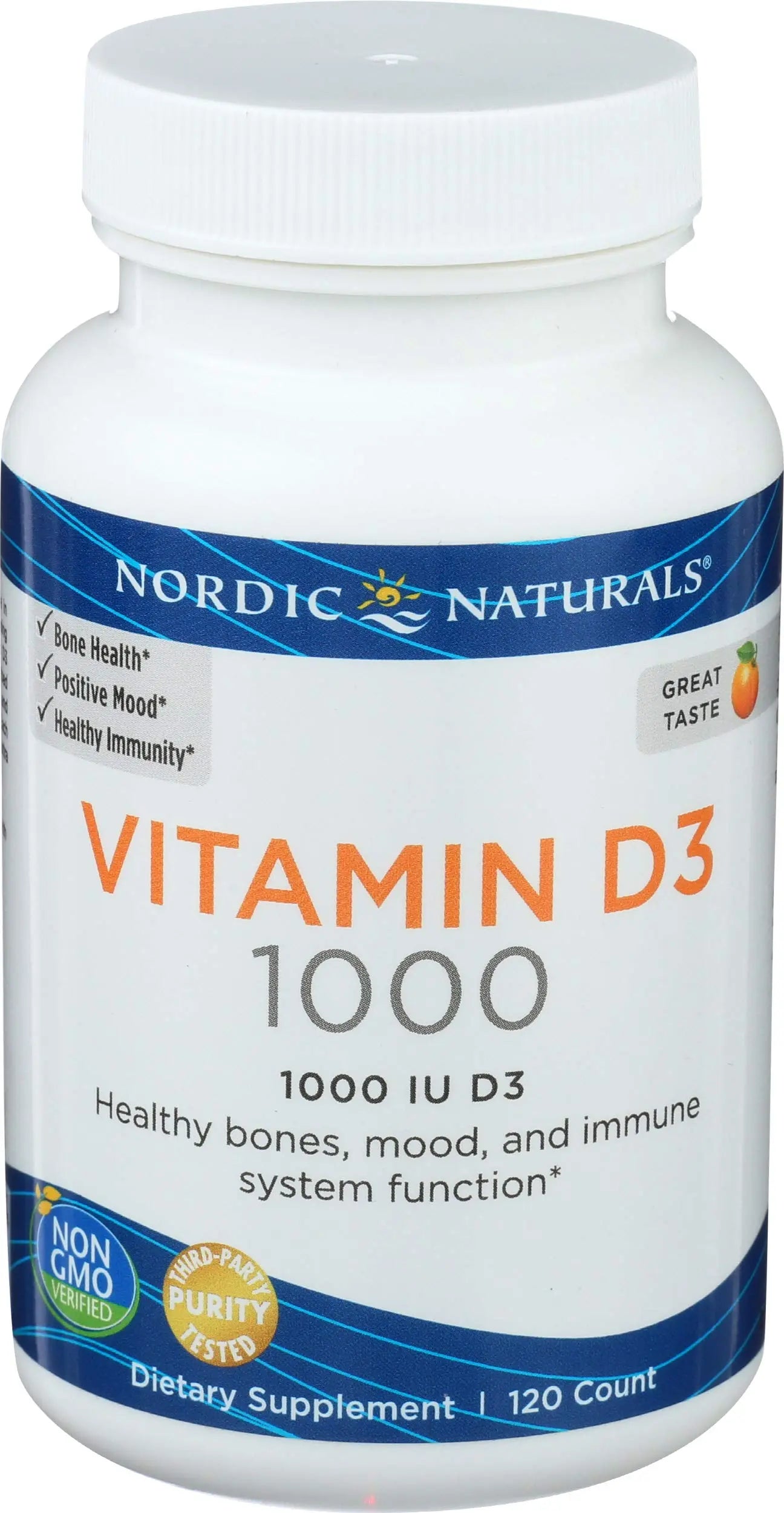 Nordic Naturals Vitamin D3 1000, Orange - 120 Mini Soft Gels - 1000 IU Vitamin D3 - Supports Healthy Bones Nordic Naturals Au supplements