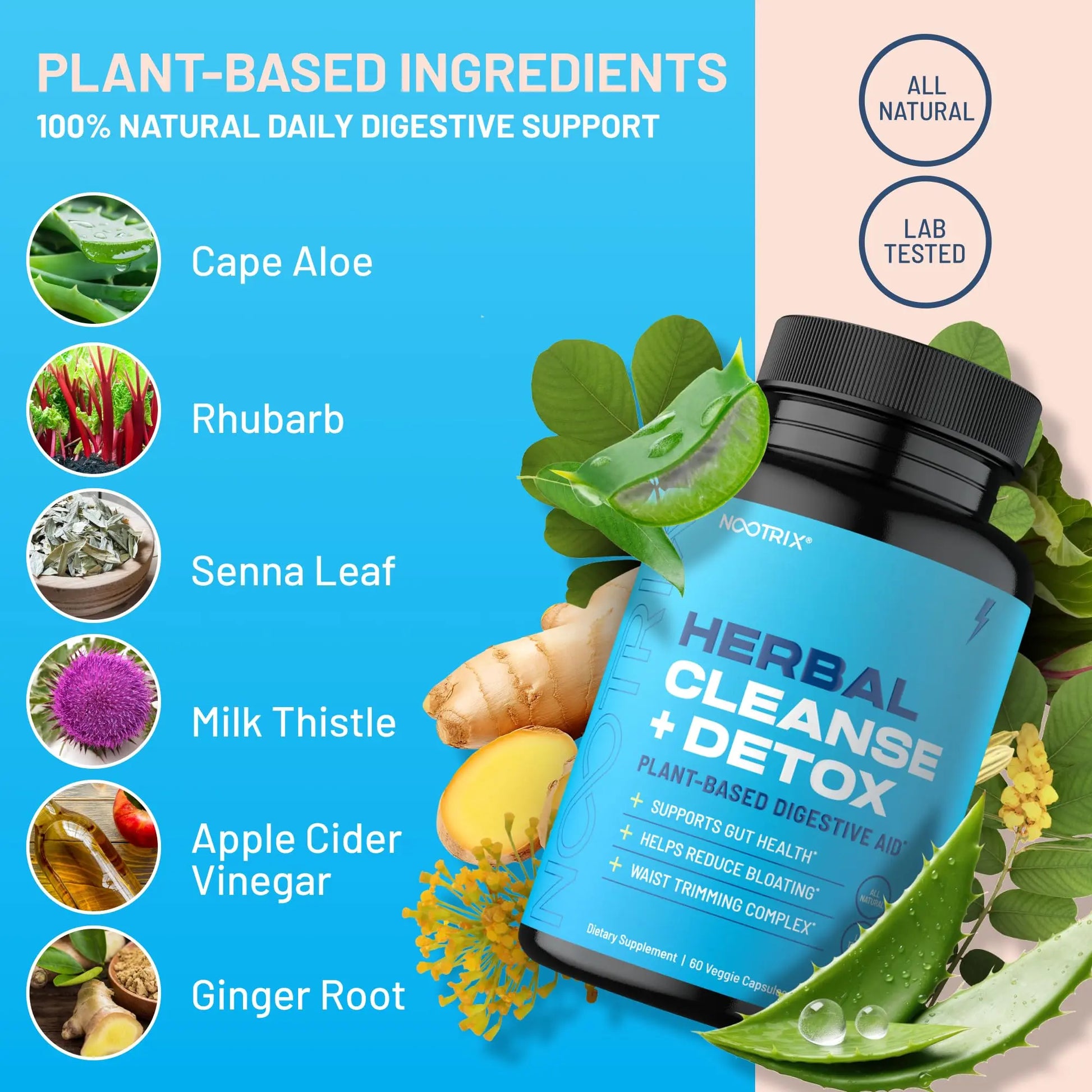 Nootrix Herbal Cleanse + Detox Cleanse for Weight Loss Products | 15 Day Gut Cleanse Nootrix Au supplements