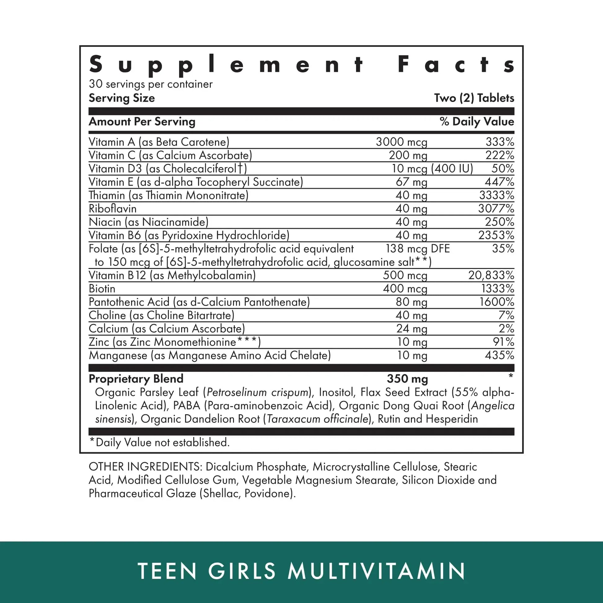Michael's Health Naturopathic Programs Teen Girls Multivitamin - 60 Vegetarian Tablets - with B Complex Vitamins & Female Herbal Blend MICHAEL'S Au supplements