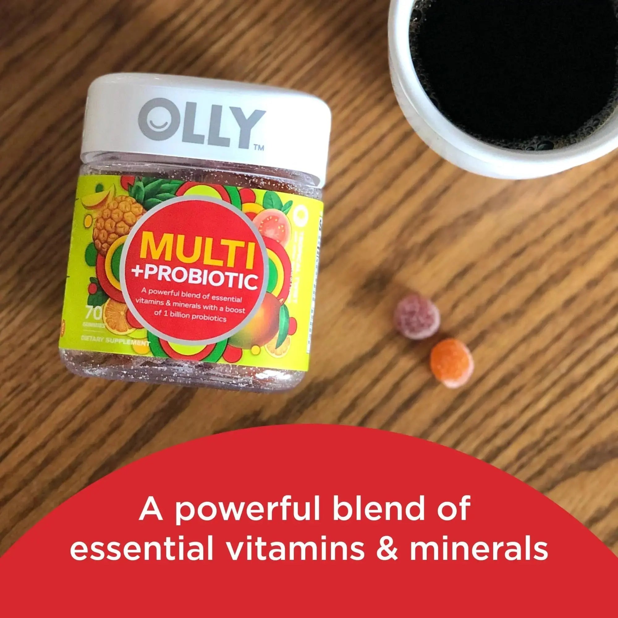 OLLY Multi + Probiotic Adult Multivitamin Gummy, 1 Billion CFUs, Digestive and Immune Support & Heavenly Hair Gummy, Supports Healthy Hair OLLY Au supplements