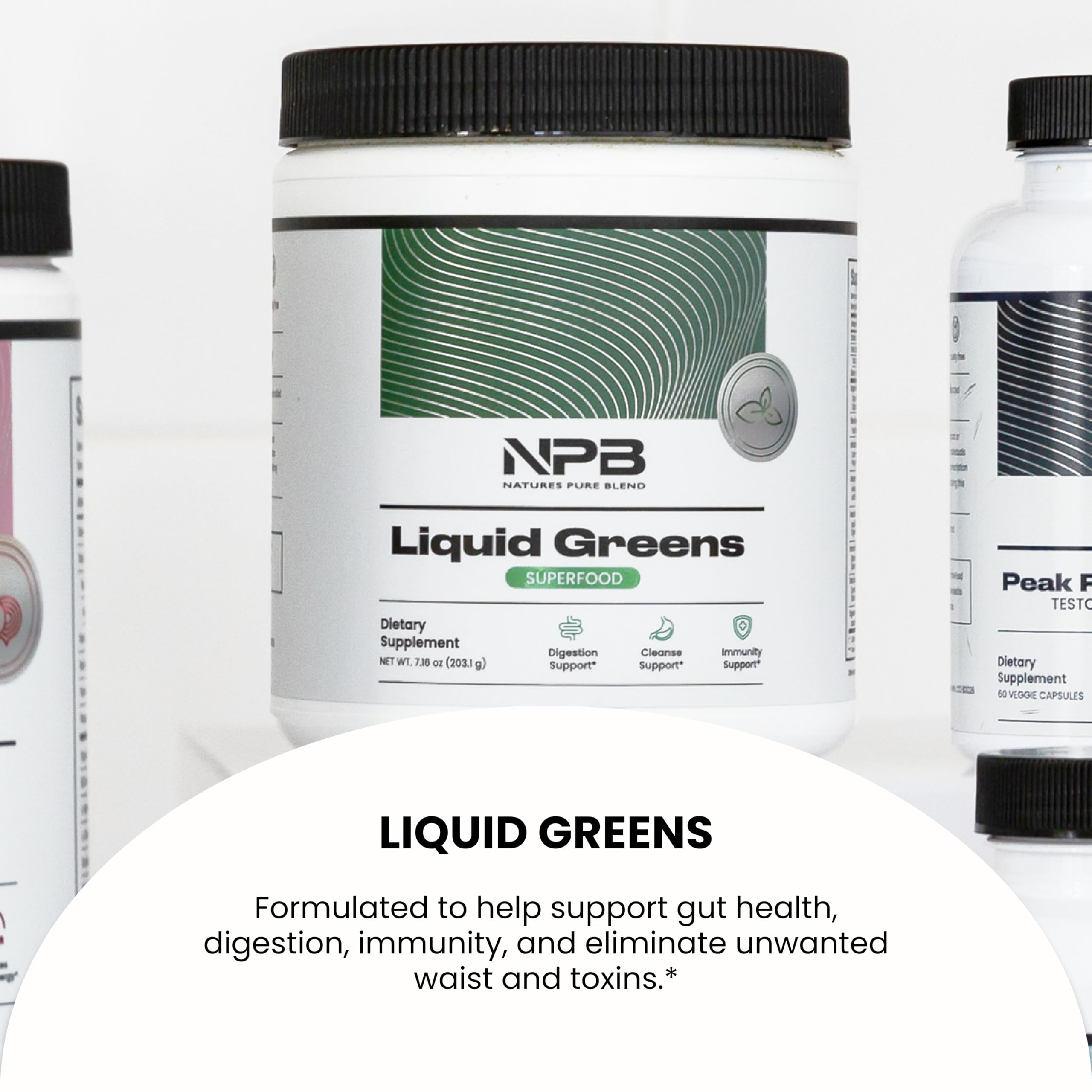 Nature's Pure Blend Super Greens Powder – Organic Greens Superfood Powder Supplements for Green Juice & Smoothie – Probiotic - Drink Mix for Energy Wellness and Digestion (Matcha Flavor, 30 Servings) Nature's Pure Blend Au supplements