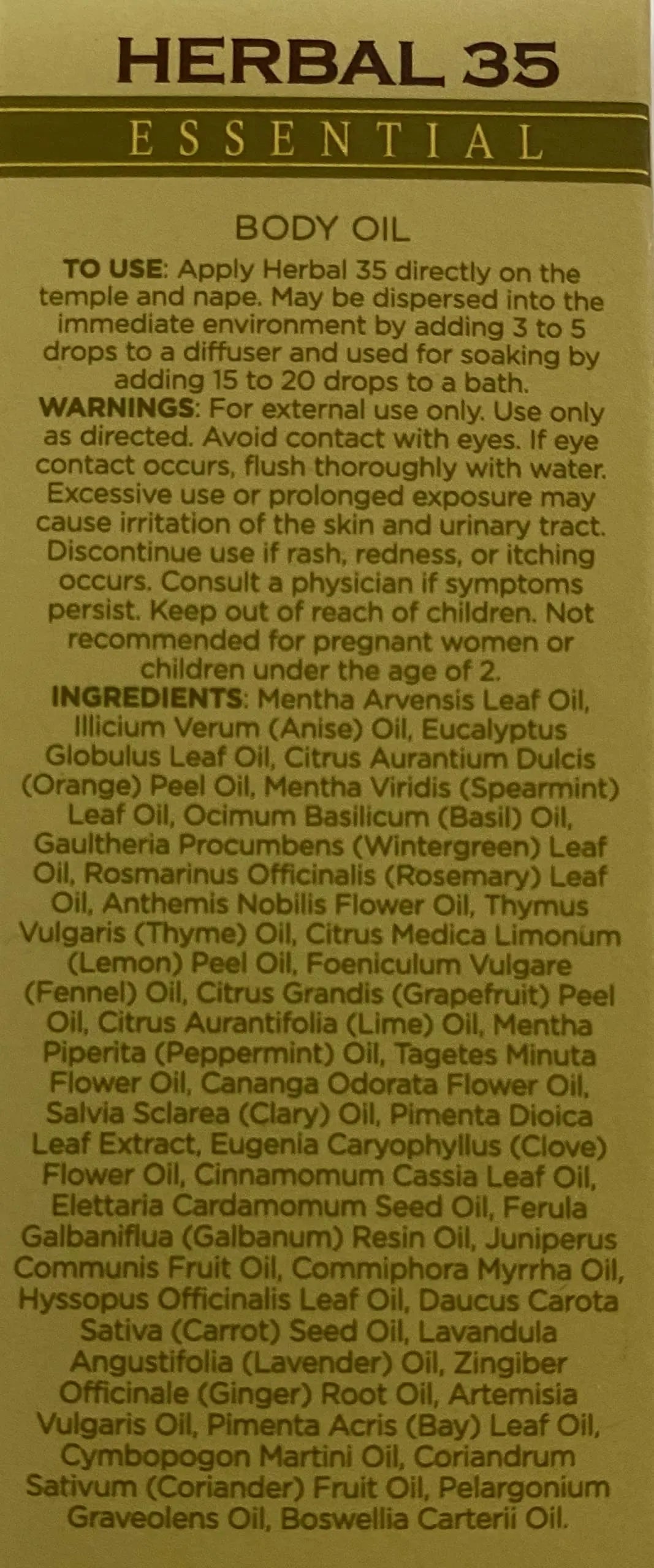 L'eudine Herbal 35 Essential Oil, Soothing and Calming Eucalyptus Essential Oil, Powerful Blend L'eudine Au supplements