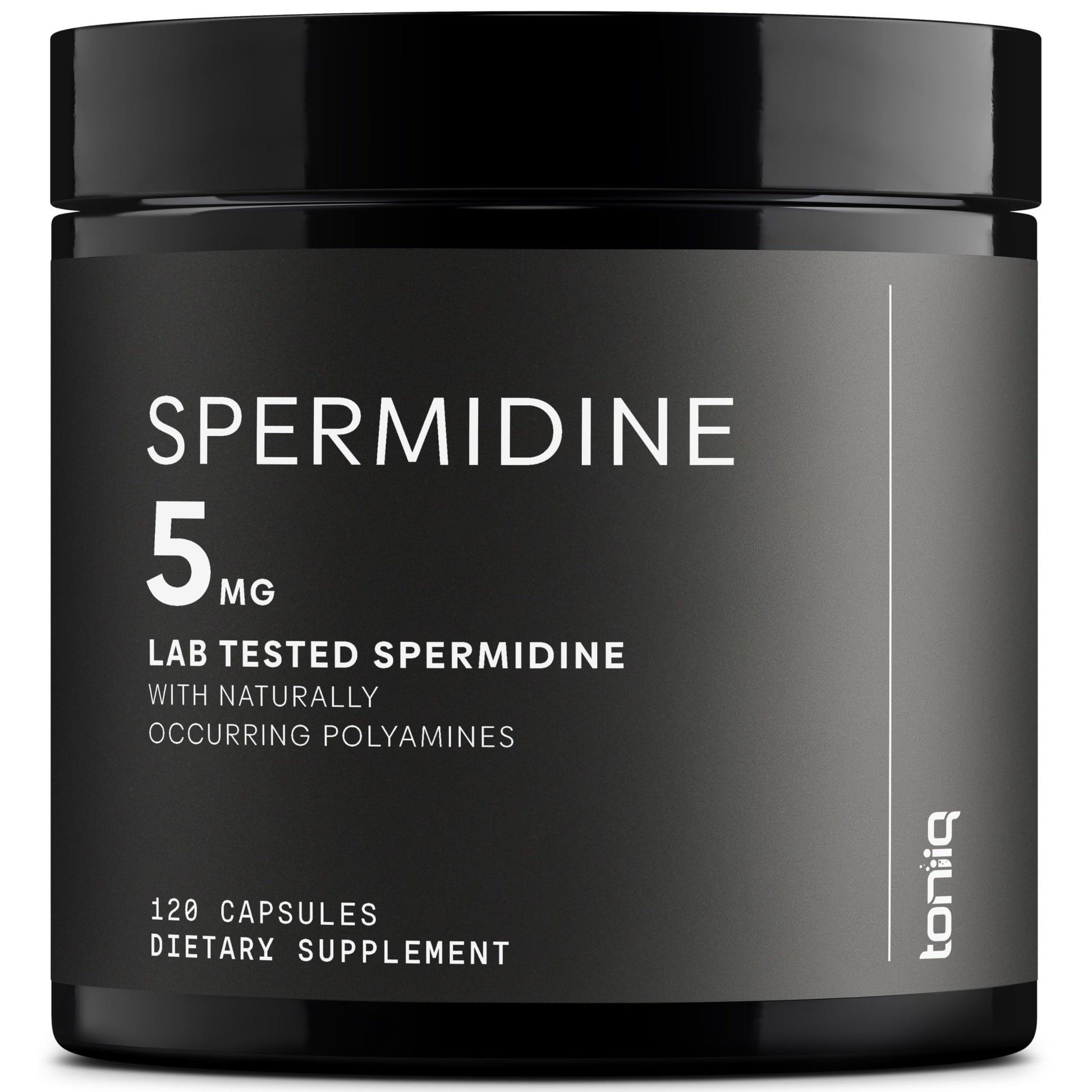 Toniiq Ultra Concentrated 500mg Spermidine Supplements for Men and Women - Non-Synthetic Spermidine Standardized to No Less Than 1% - 5mg per Serving Rice Germ Extract Toniiq Au supplements