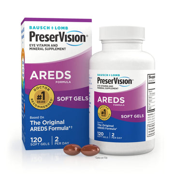 PreserVision AREDS Eye Vitamins, #1 Eye Doctor Recommended Brand, Multivitamin with Copper, Vitamin A, C & E, Zinc Supplements, 120 Softgels PreserVision Au supplements