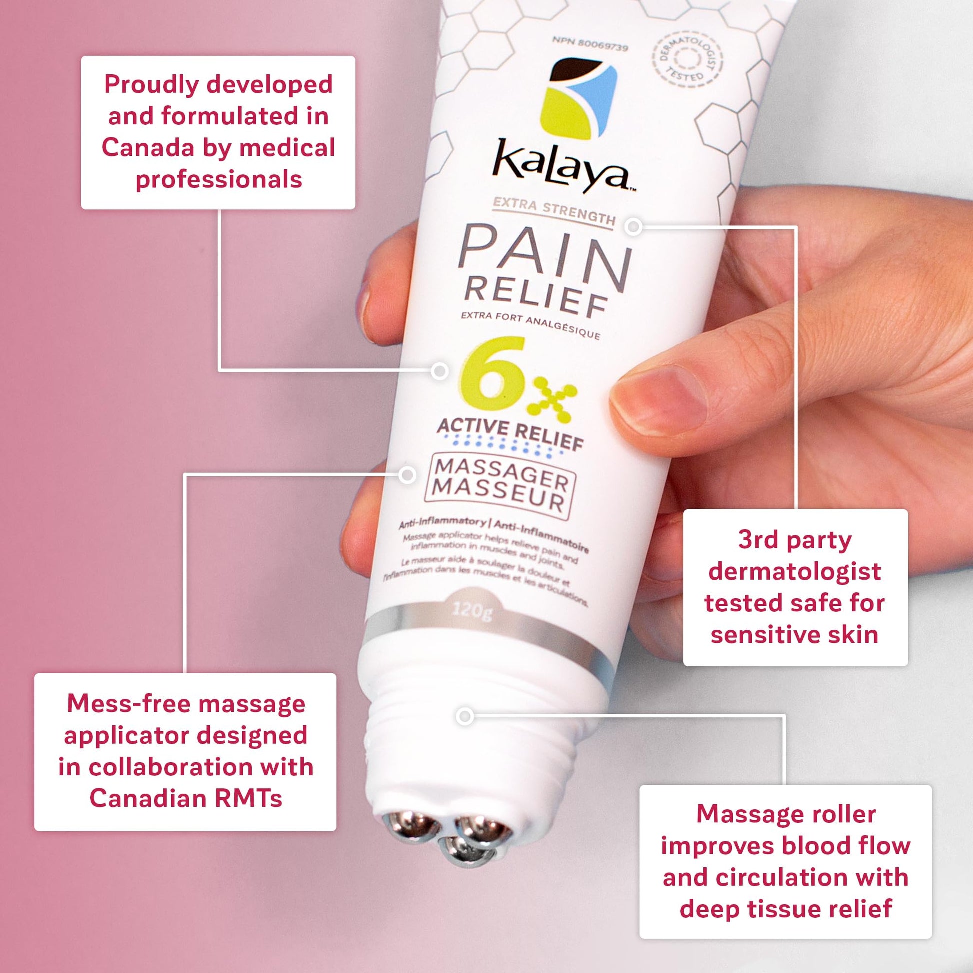 Kalaya Pain Relief Cream with Arnica – Fast-Acting Joint & Muscle Pain Relief – 6 Natural Ingredients – No-Mess Applicator – RMT-Inspired Design – Dermatologist Tested – 4.2 oz Kalaya Naturals Au supplements