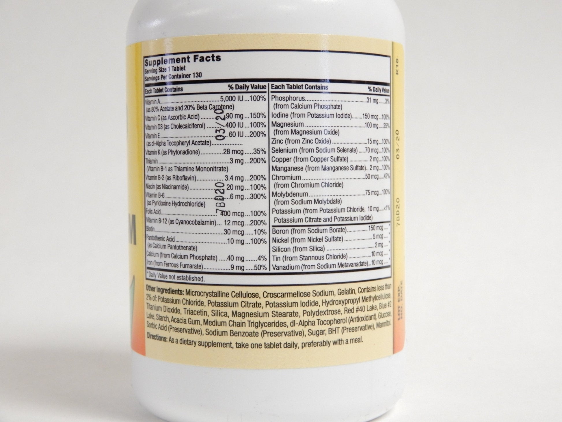 NAT B Super THERA Vite M TB 130 Nature's Blend Au supplements