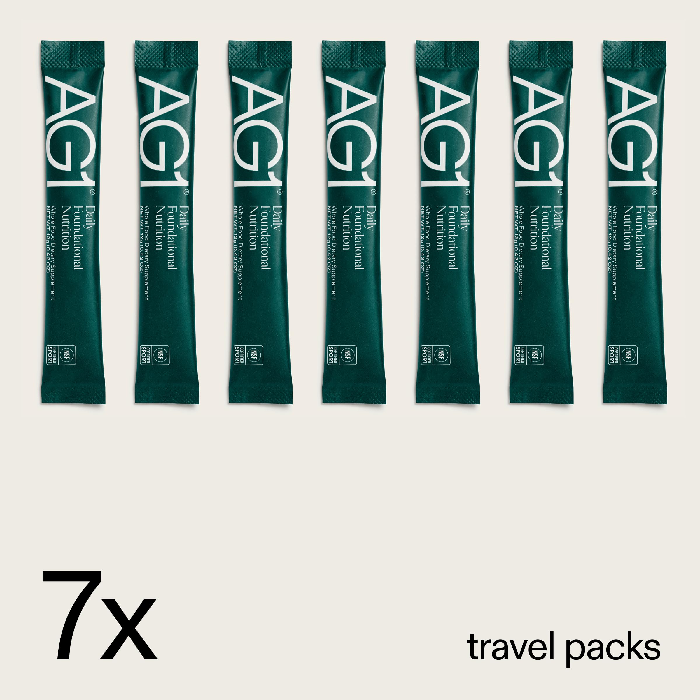 AG1 Athletic Greens 7-Day Starter Kit – All-in-One Greens Powder with Multivitamin, Probiotics, Superfoods – Includes 7 Travel Packs, BPA-Free Shaker & Habit-Building Journal AG1 Au supplements