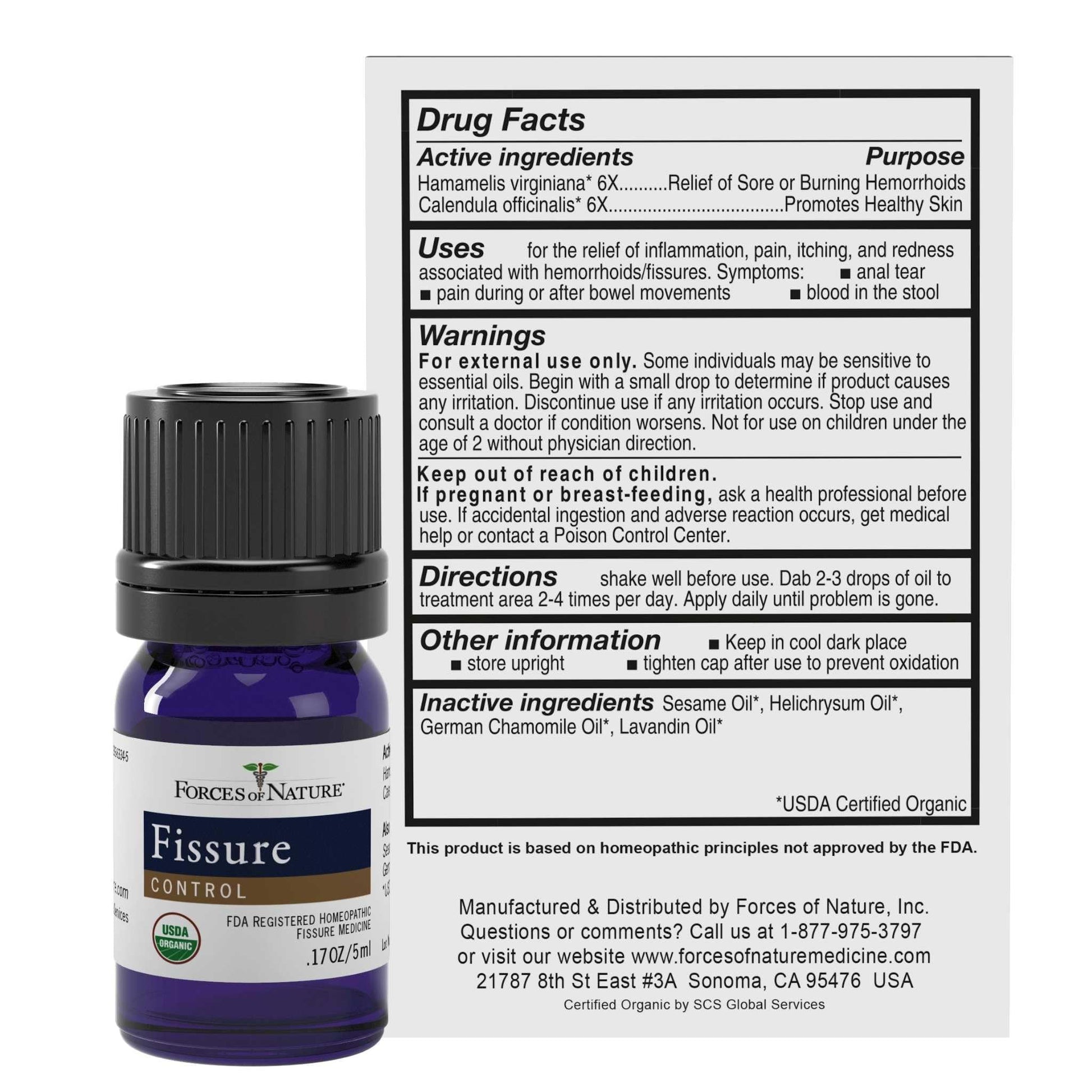 Forces of Nature Hemorrhoid Control Extra Strength (5ml) + Organic Fissure Care (5ml) | Virtual Bundle Forces of Nature Au supplements