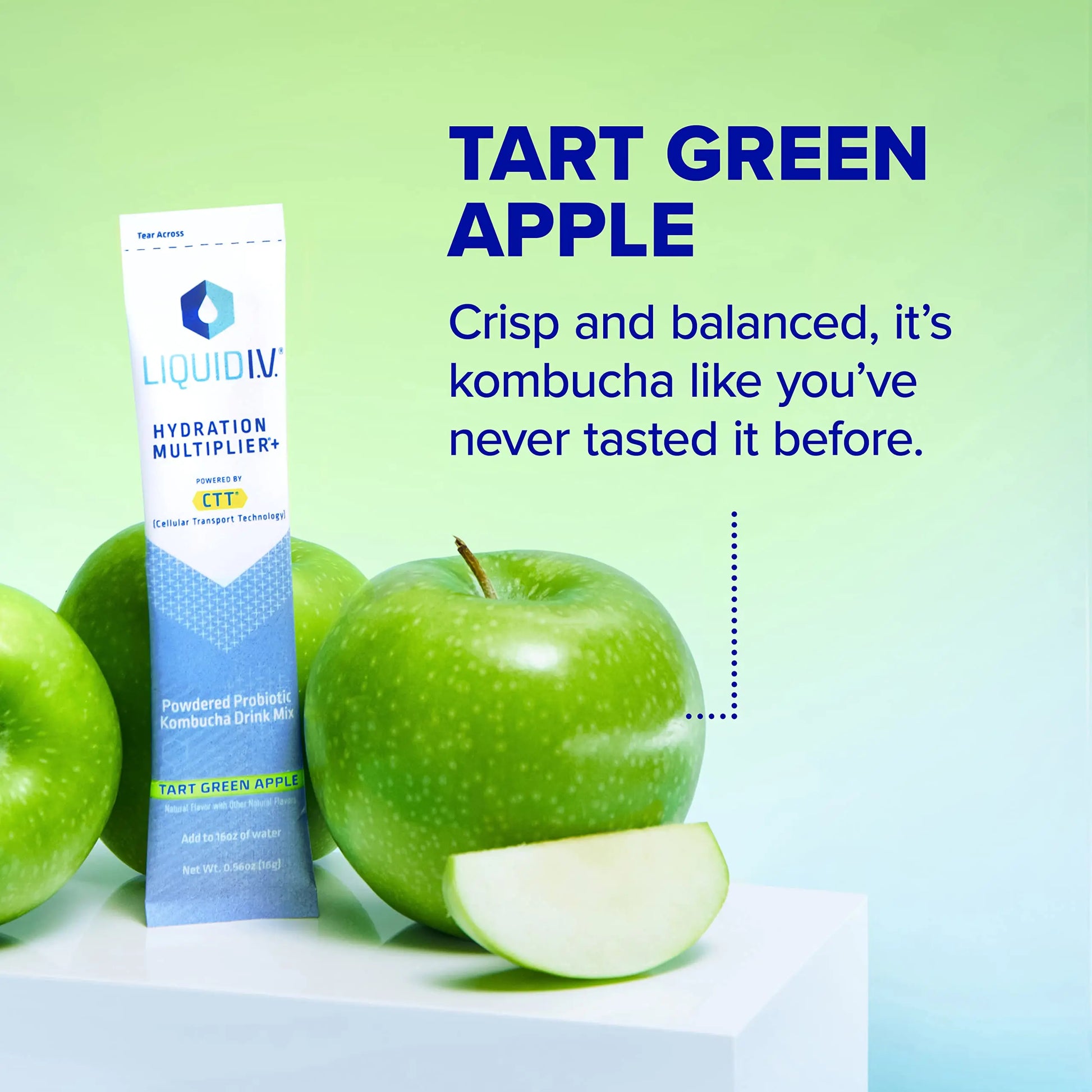 Liquid I.V. Hydration Multiplier + Probiotic Kombucha - Tart Green Apple - Hydration Powder Liquid I.V. Au supplements