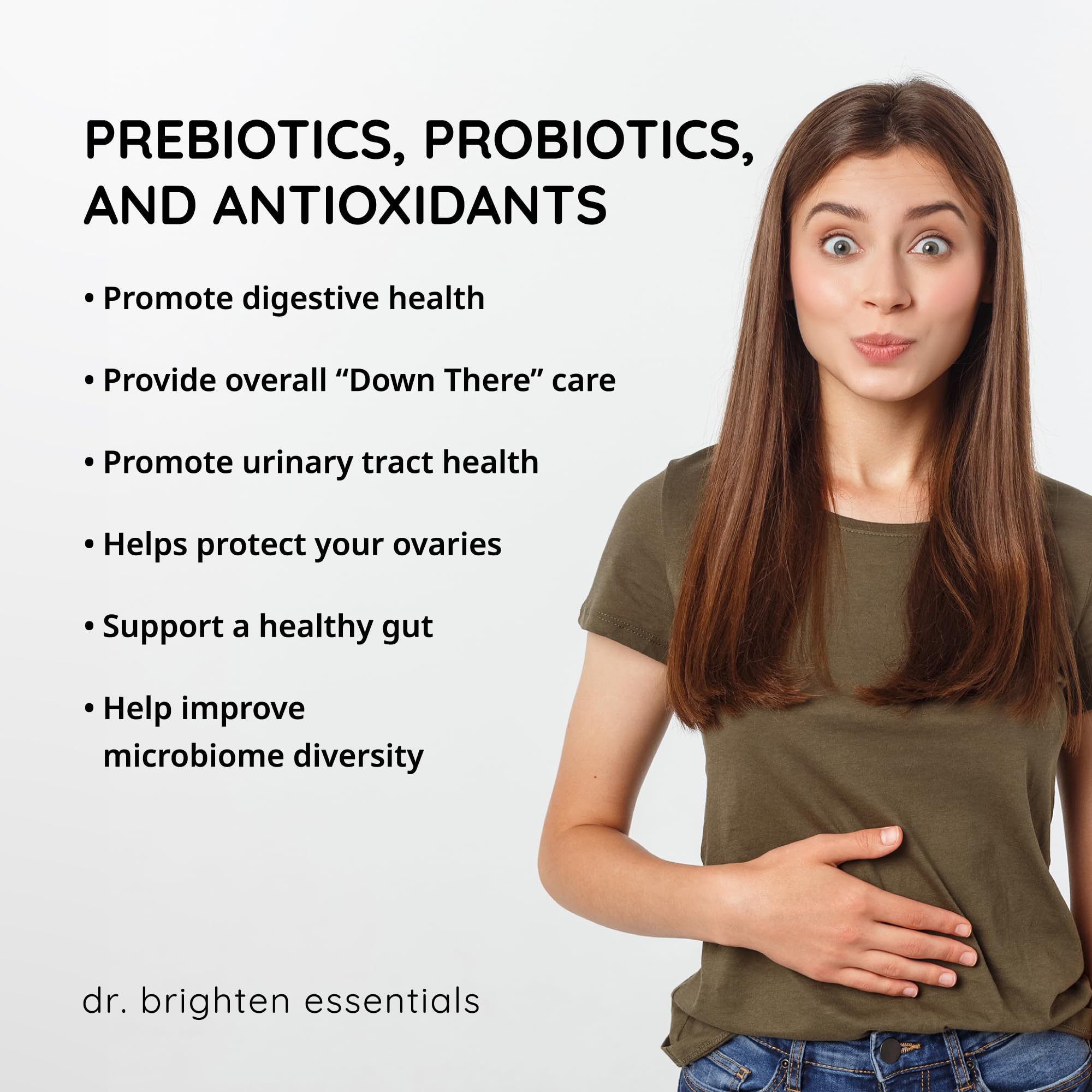 Dr. Brighten Women’s Probiotic - Probiotics, Prebiotics with Antioxidants & Sunfiber for Healthy Hormones, Balanced Female Microbiome, Ovaries and Immune Health - 60 Capsules Dr. Brighten Au supplements