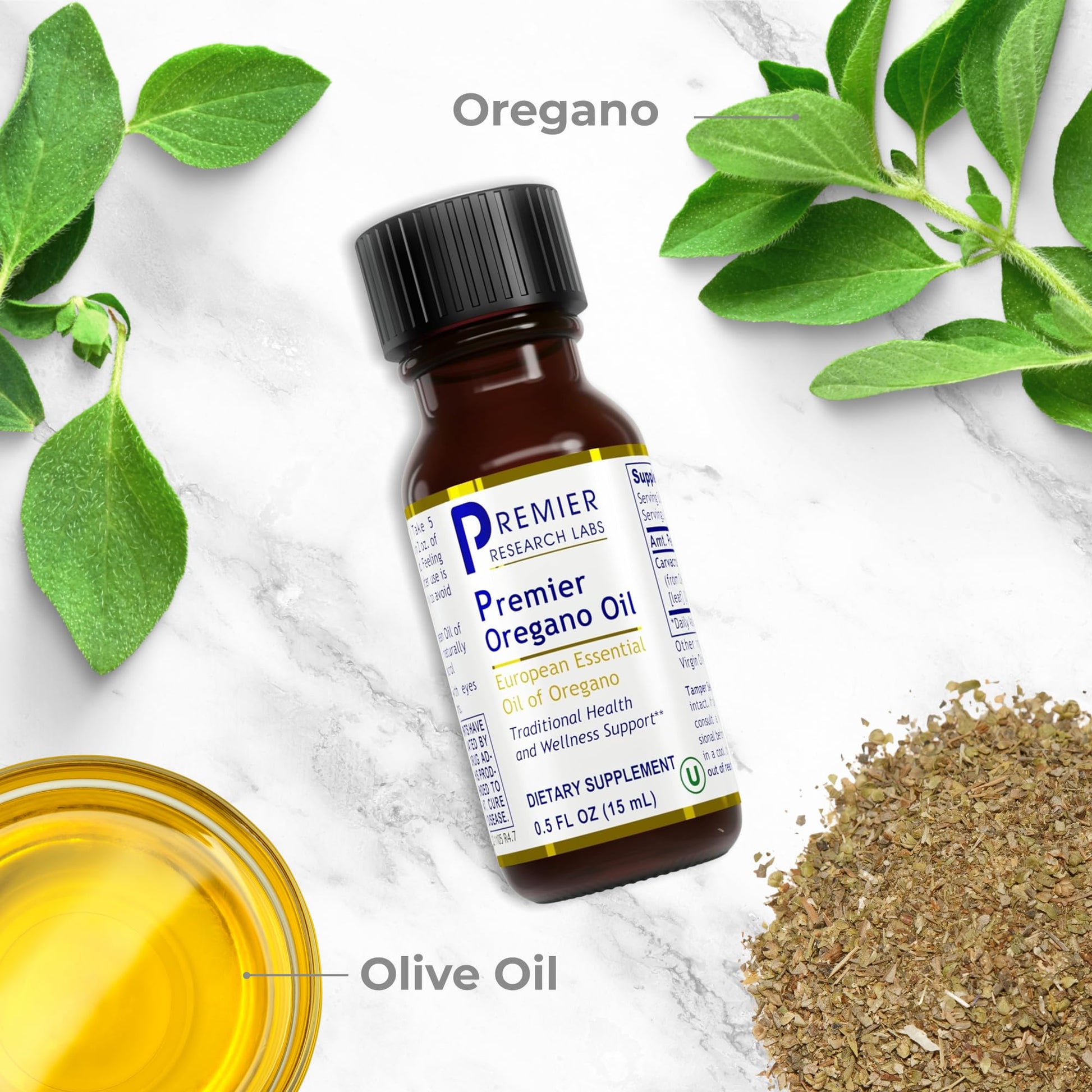 Premier Research Labs Premier Oregano Oil - Oil of Oregano Drops with Carvacrol, Edible Oregano Essential Oil Supplement for Immune & Gut Health - 0.5 Fl Oz Premier Research Labs Au supplements