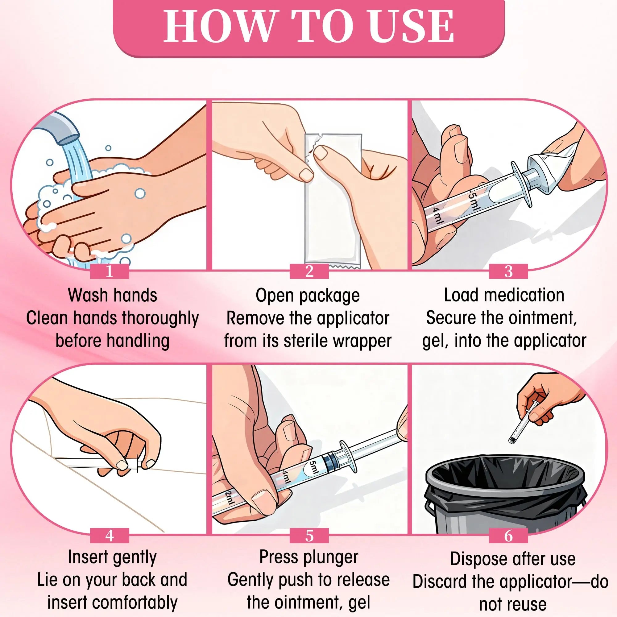 Disposable Vaginal Suppository Applicator for Women – 8ml Lube Injector Syringes with Smooth Tip, Fits Most Creams Gels Pills Tablet Suppositories, Sterilized Individually Wrapped, Pack of 20 BeHerk Au supplements