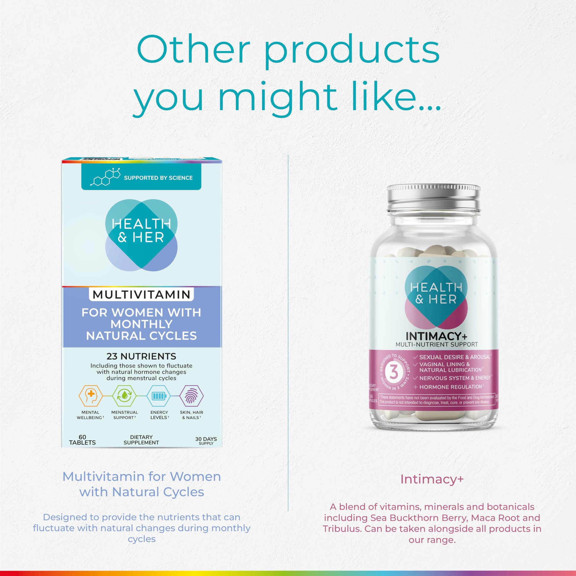Health & Her Multivitamin Supplement for Women Taking Birth Control - Nutrition Support - 1 Month Supply, 60 Tablets - Vegan & Gluten Free Health and Her Au supplements