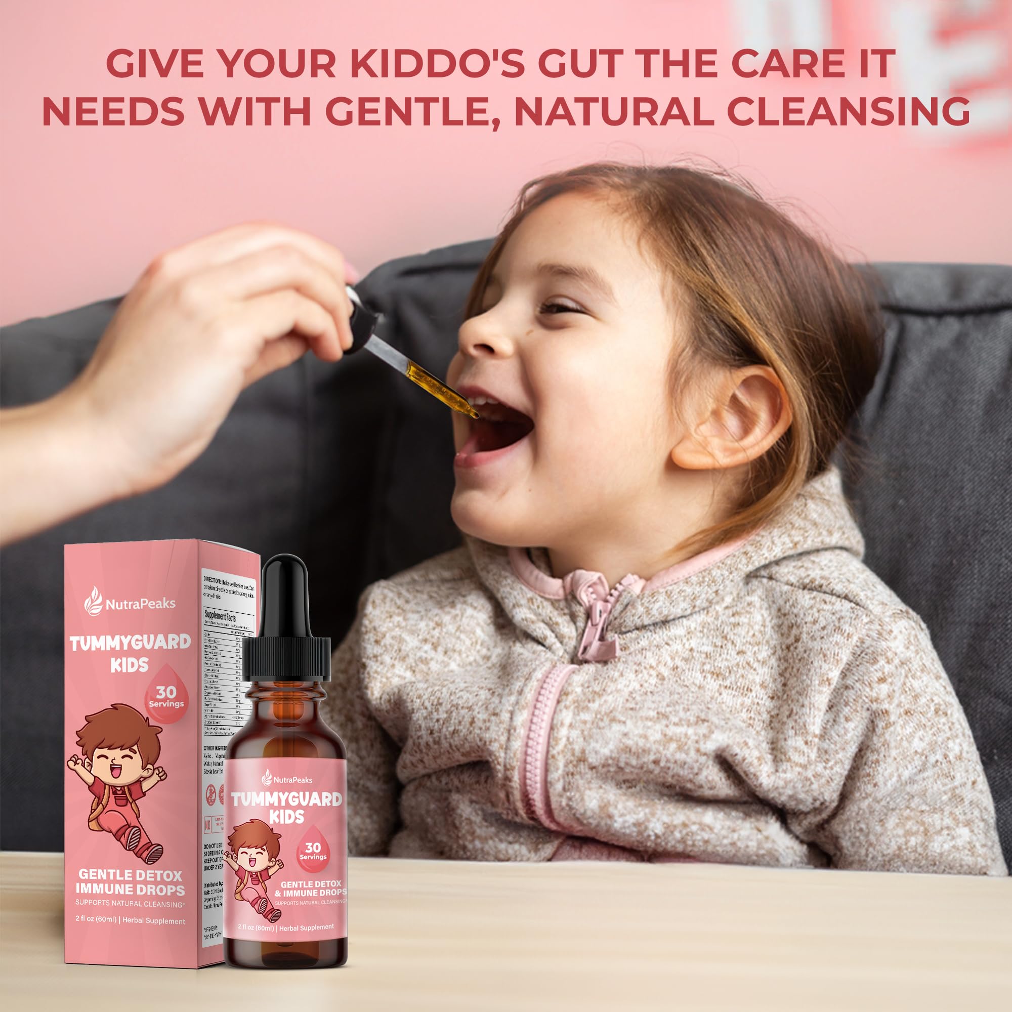 NutraPeaks Kids Liquid Botanical Drops – Natural Blend with Prebiotics, Chamomile, Ginger & Elderberry – Sugar-Free, Alcohol-Free, Non-GMO – 2 fl oz NutraPeaks Au supplements