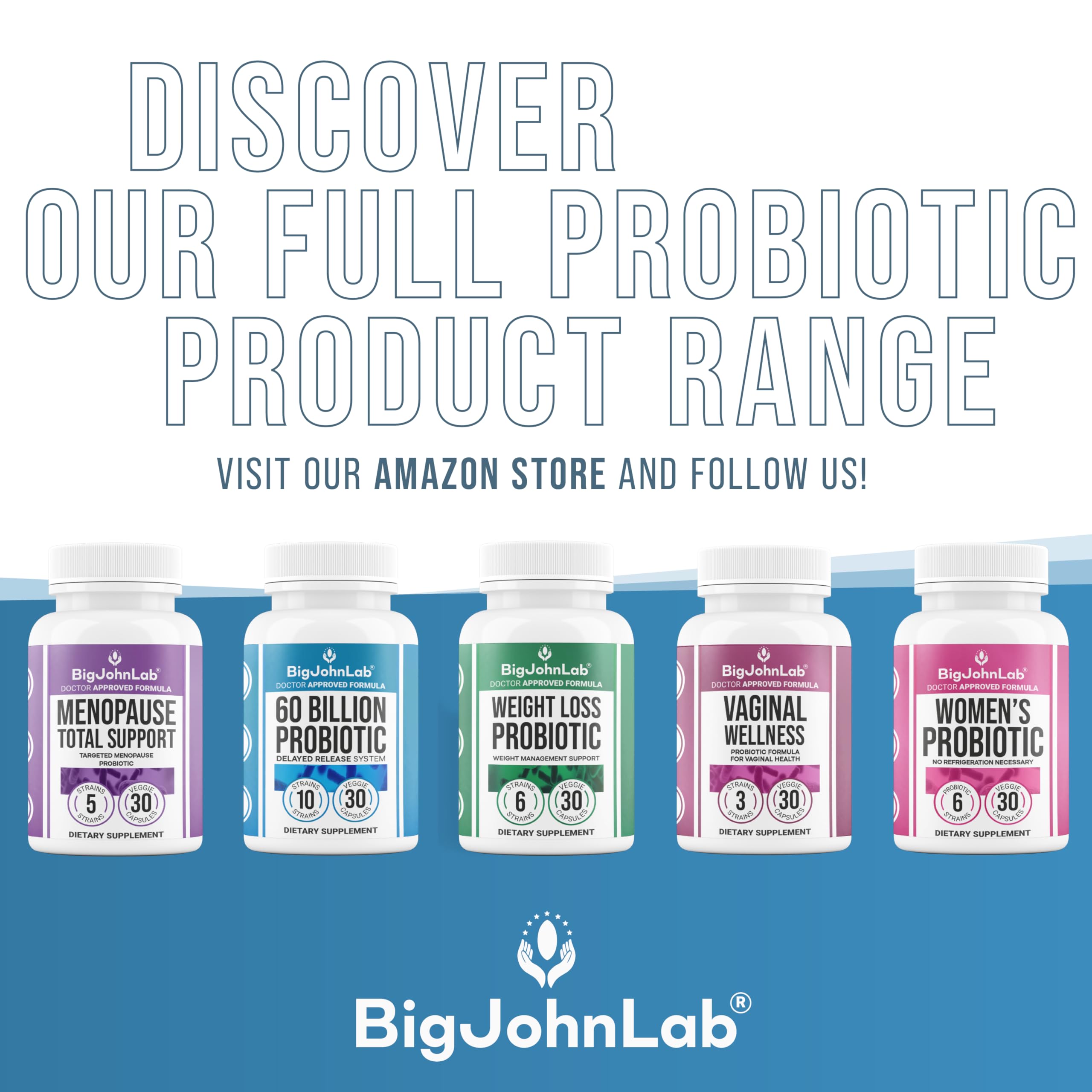 BIGJOHNLAB® - Probiotics for Weight Management & Bloating - 6 Probiotic Strains - Prebiotics - Key Ingredient Cayenne & Green Tea - Supports Gut Health - Weight Management for Women & Men - 30 CT BIGJOHNLAB Au supplements