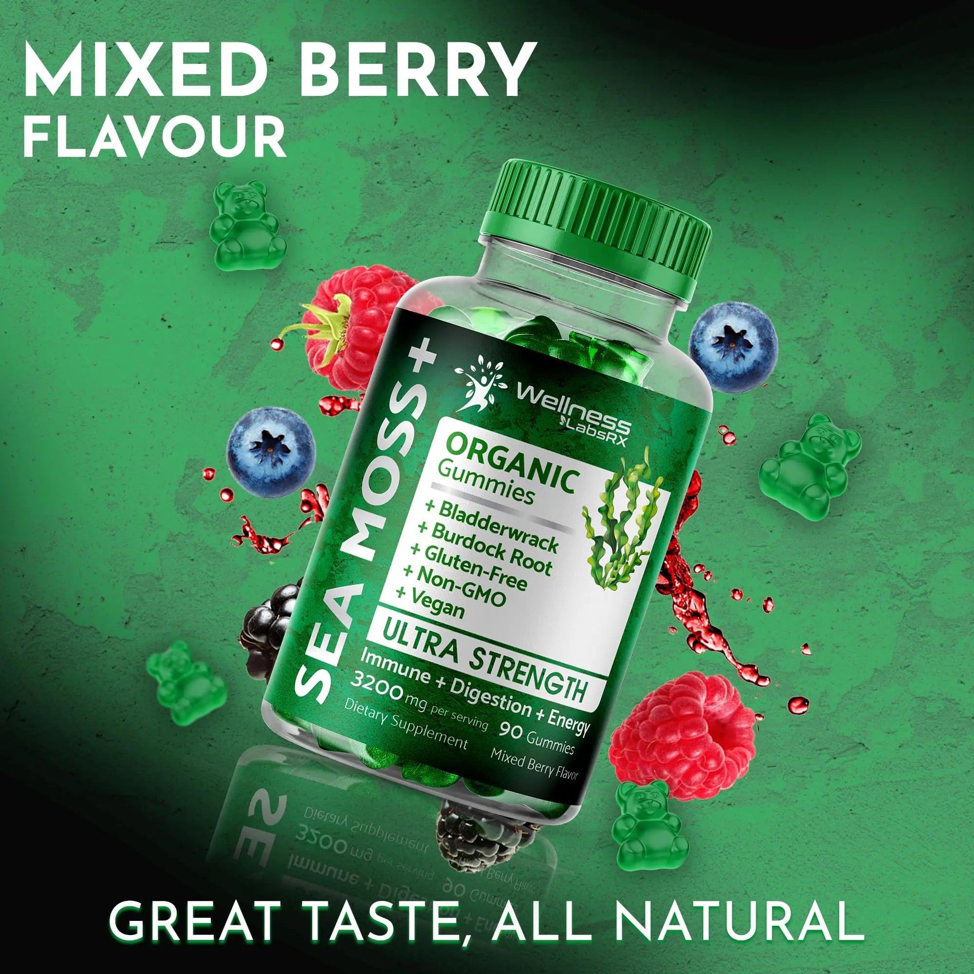 WELLNESS LABSRX Sea Moss Gummies, 3200mg Organic Seamoss, Irish Sea Moss WELLNESS LABSRX Au supplements