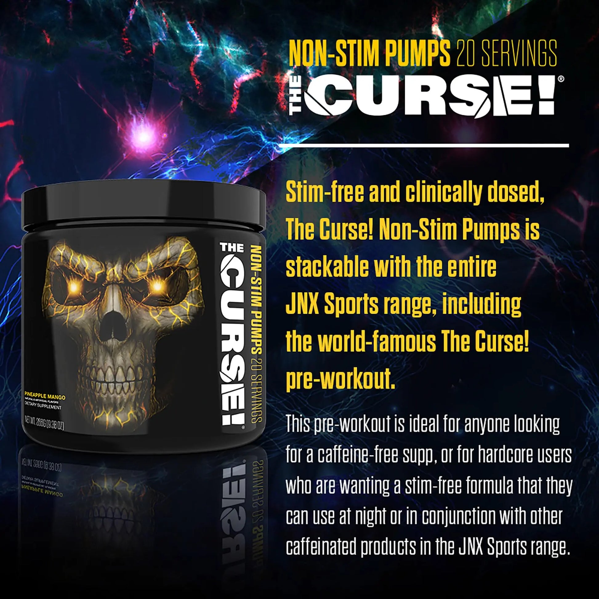 THE CURSE! JNX Sports Non-Stim Pumps Pre-Workout Supplement - Maximum Power THE CURSE! Au supplements