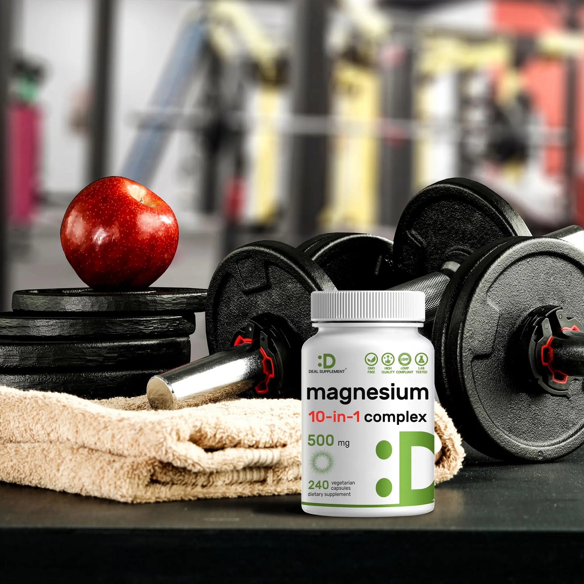 Magnesium Complex 500mg, 240 Veggie Capsules – 10-in-1 Glycinate, Citrate, Malate, Oxide, & More – 100% Chelated for Easy Absorption – Essential Mineral Supplement – Non-GMO DEAL SUPPLEMENT Au supplements