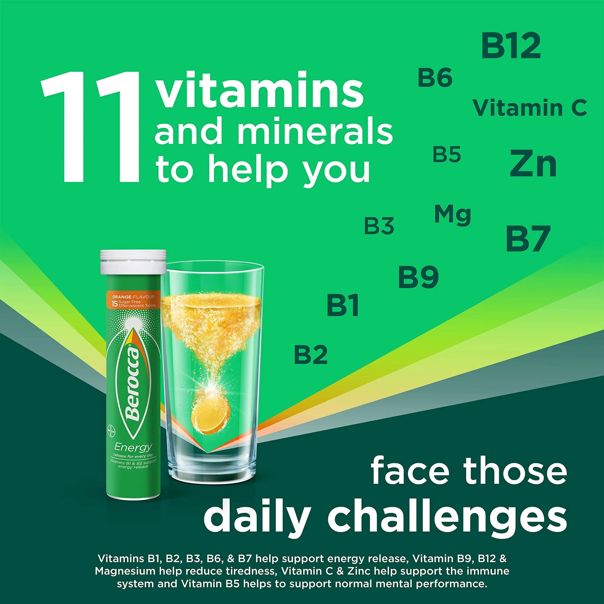 Berocca Vitamin C Effervescent Tablets, with Magnesium, Vitamin B12 and Vitamin B Berocca Au supplements