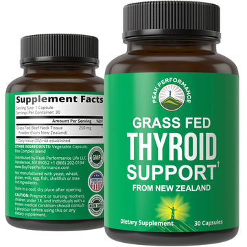 Raw Desiccated Thyroid Supplement. Grass Fed New Zealand Beef Neck & Thyroid Gland Capsules for Women and Men. Ancestral Living Ethically Sourced Bovine Supplements for Energy and Metabolism Support Peak Performance Au supplements