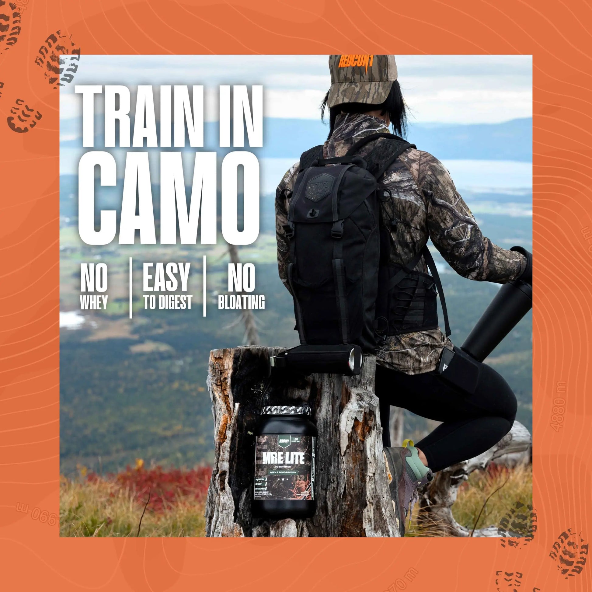 REDCON1 x Mossy Oak MRE Lite Whole Food Protein Powder, Chocolate Moose - Low Carb REDCON1 Au supplements