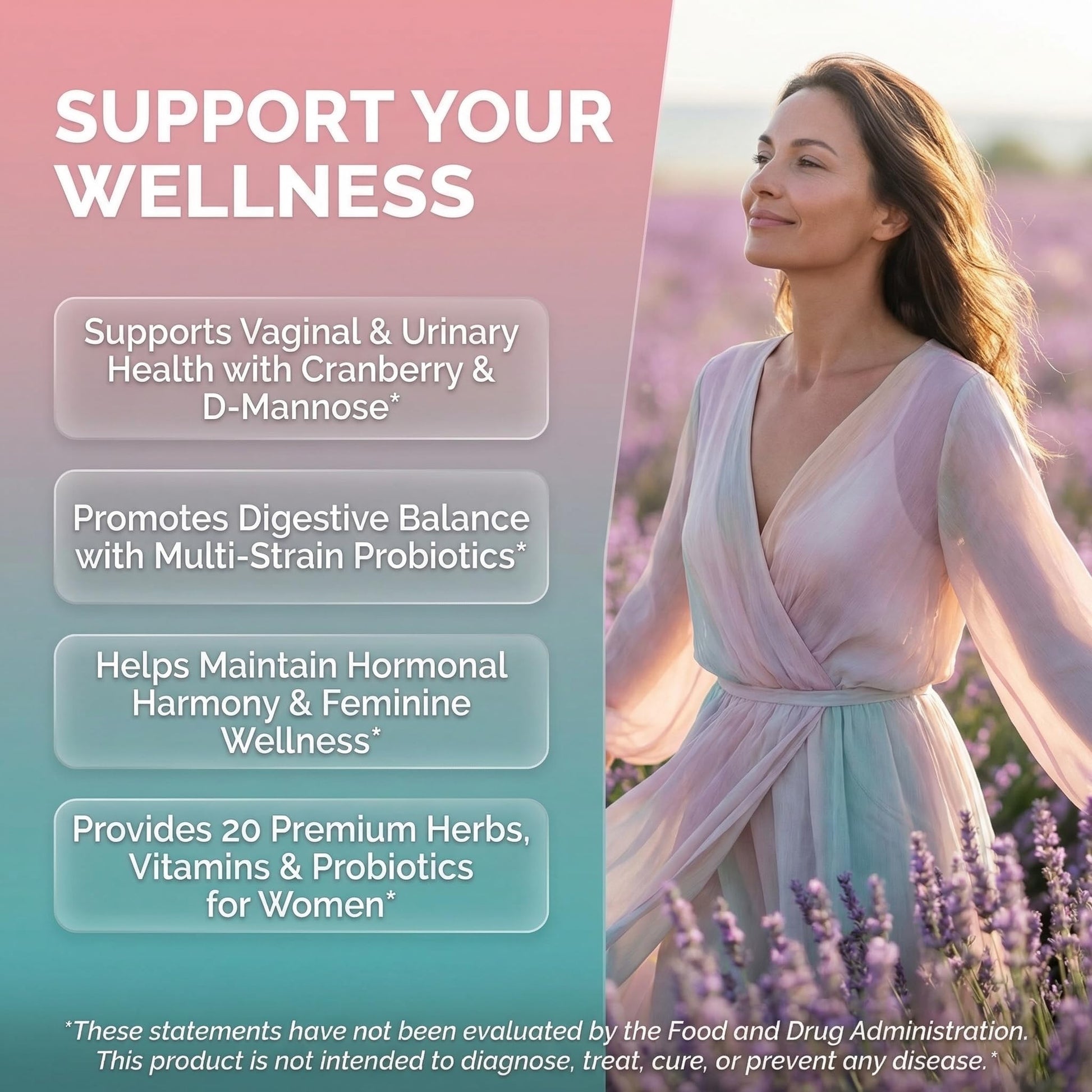 Clean Nutraceuticals Probiotics for Women with D Mannose, Cranberry Extract, Wild Yam, Chasteberry - 20 Probiotic and Prebiotic Strains - PH Balance, Womens Probiotic for Digestive Health - 60 Count Clean Nutraceuticals Au supplements