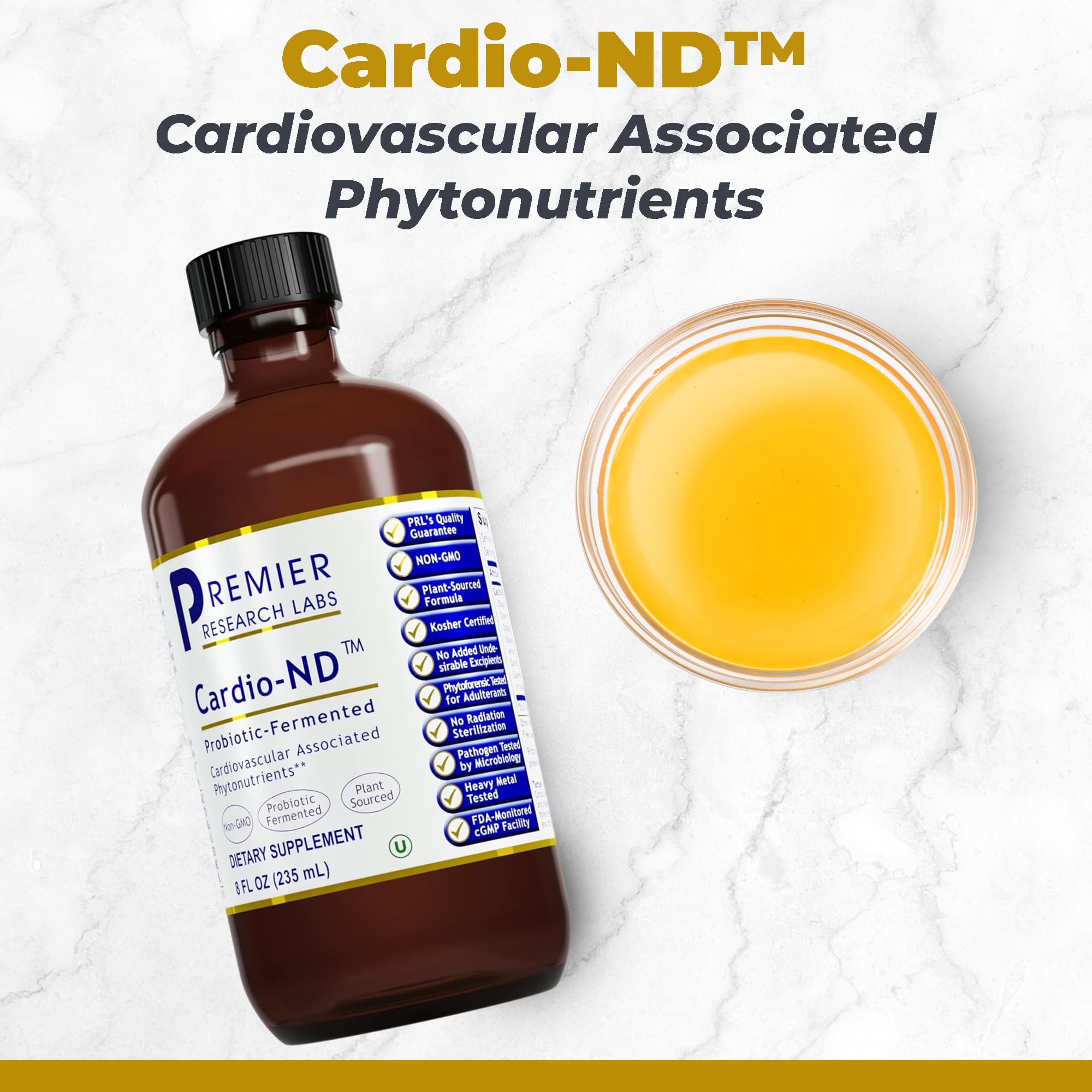Premier Research Labs Fermented Cardio-ND - Cardio Heart Health, Cardio Support Liquid Fermented in Probiotics for Women, Men, Adults, Supports Heart Health with Hawthorne Berry - 8 fl oz Bottle Premier Research Labs Au supplements