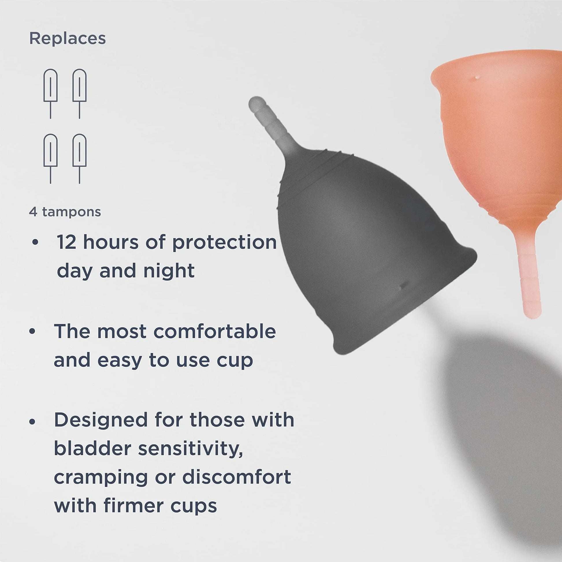 Saalt Soft Menstrual Cup - Best Sensitive Reusable Period Cup - Wear for 12 Hours - Tampon and Pad saalt Au supplements