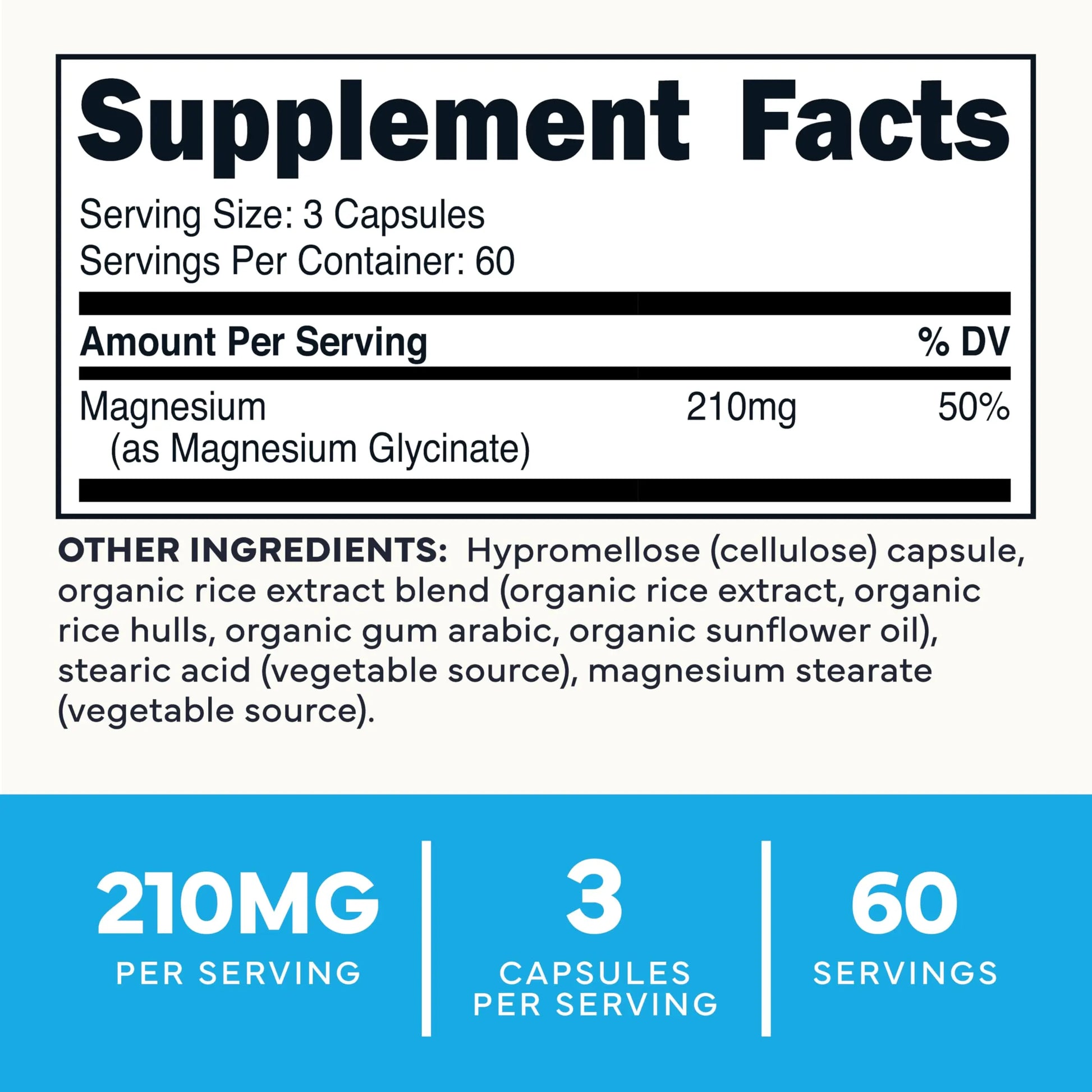 Type Zero Magnesium Glycinate (210mg | 180 Capsules) Pure, Non-GMO, Gluten Free, Natural High Absorption Magnesium Supplement Type Zero Au supplements