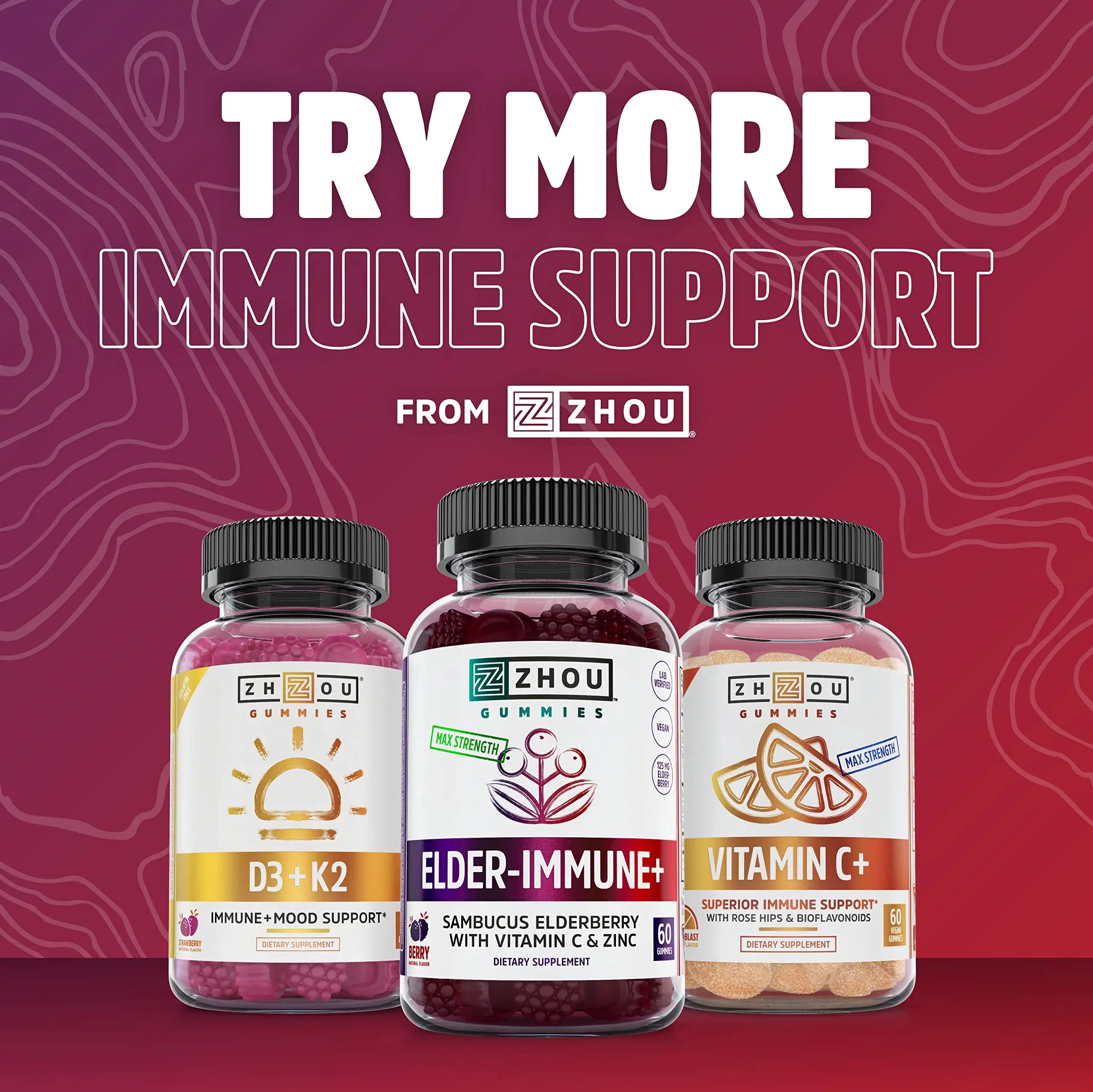 Zhou Nutrition Elderberry Syrup, Immune System Booster with Organic Elderberry Syrup Zhou Nutrition Au supplements