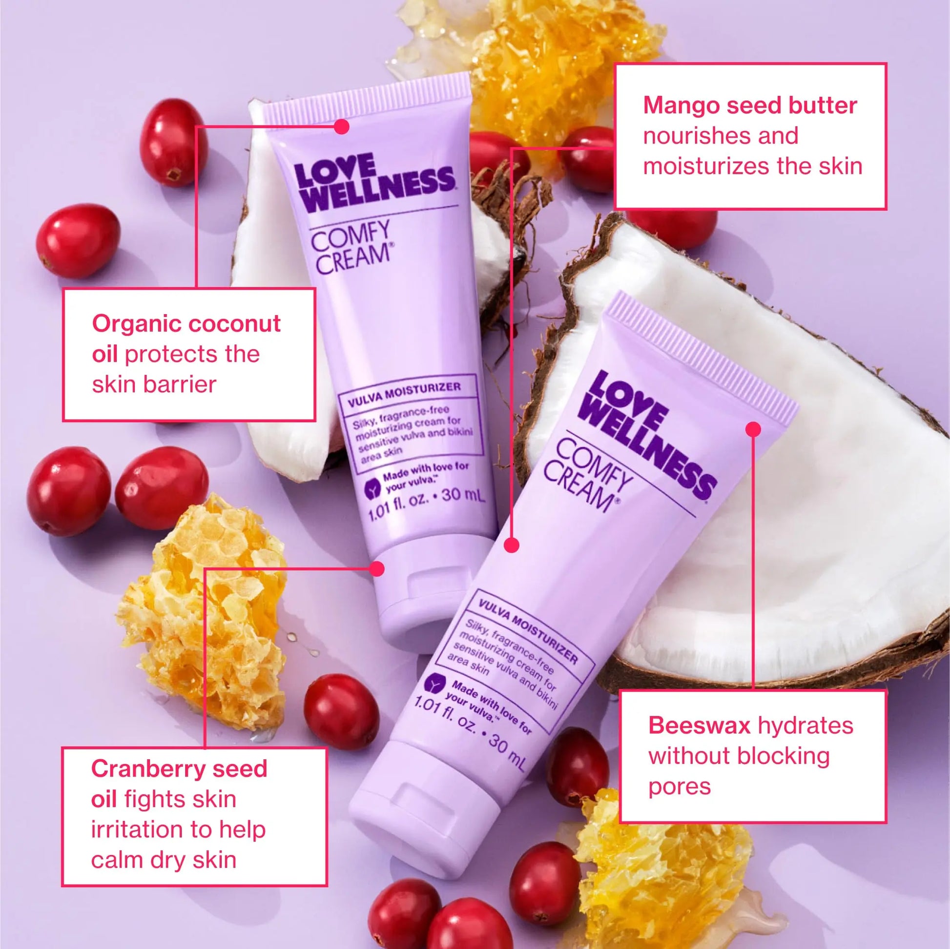 Love Wellness Comfy Cream Vulva & Vaginal Moisturizer - 1.01 oz Love Wellness Au supplements