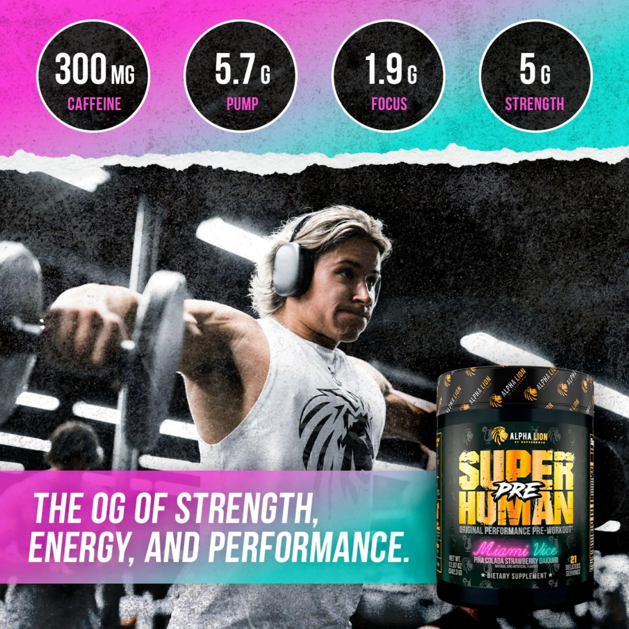 ALPHA LION Superhuman Pre Workout Powder & Post Workout Recovery Bundle, Sustained ALPHA LION Au supplements