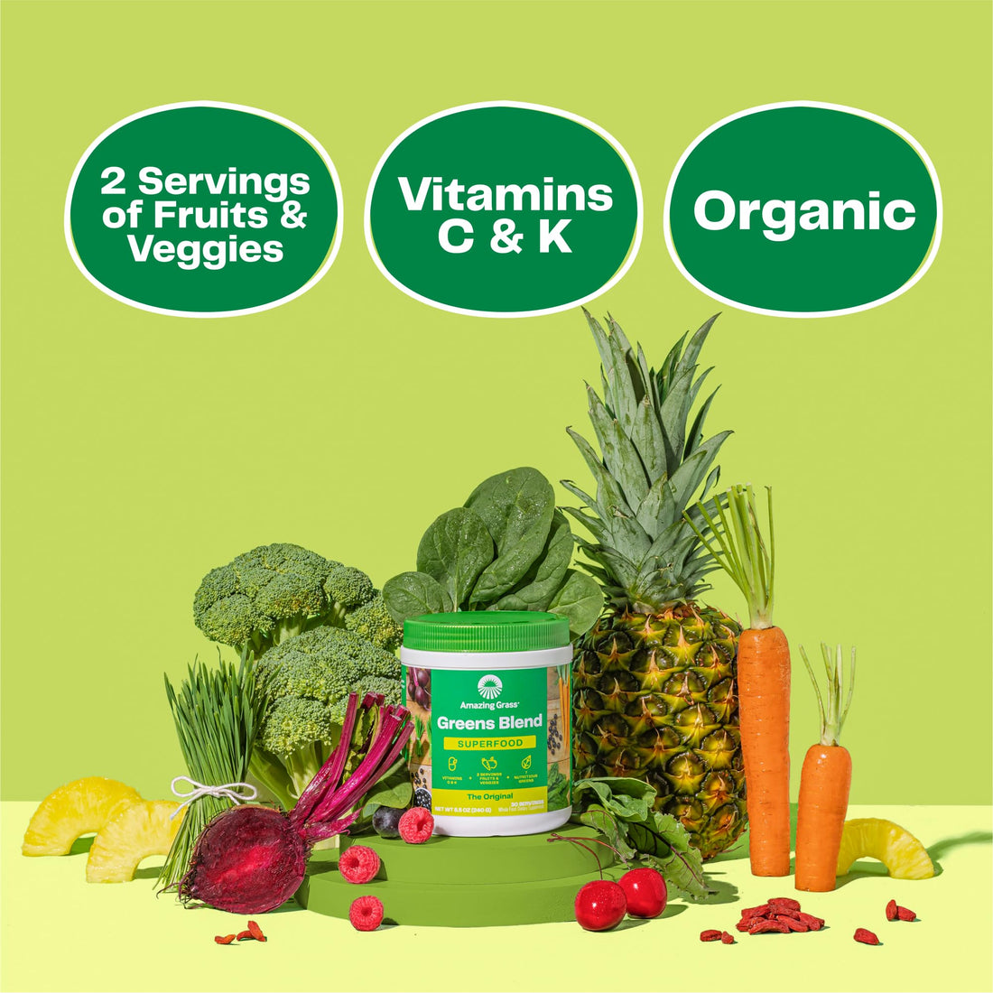 Amazing Grass Greens Blend Superfood: Super Greens Powder Smoothie Mix for Boost Energy, 30 Servings & Nature Fuel Power Beets Powder, Beet Root Powder, Support Natural Energy, 30 Servings Amazing Grass Au supplements