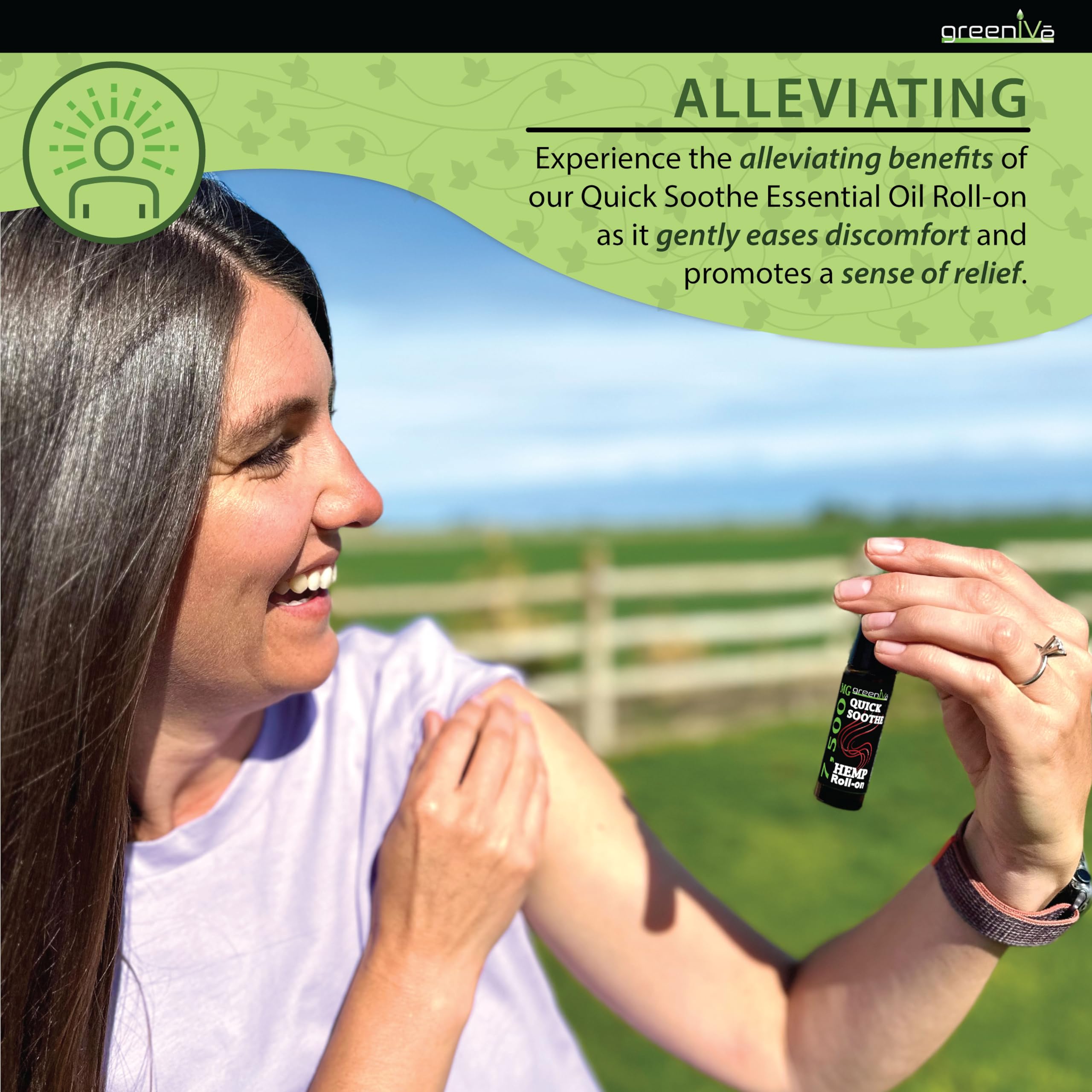 GreenIVe 7,500mg Hemp Roll-On Quick Soothe Therapeutic Essential Oil Blend for Topical Targeting Roll-On (4 Pack) GreenIVe Au supplements