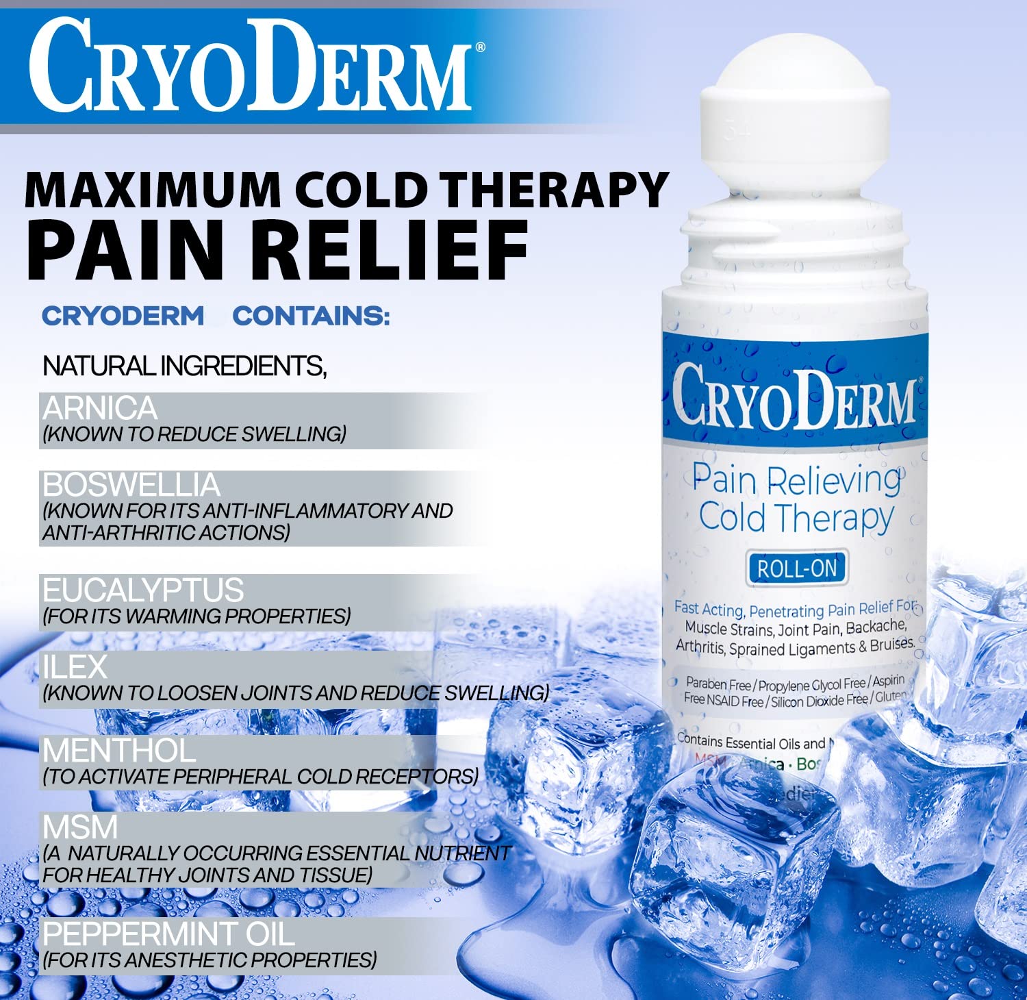 CryoDerm 4 oz Spray Cold Therapy (2 Pack) CryoDerm Au supplements