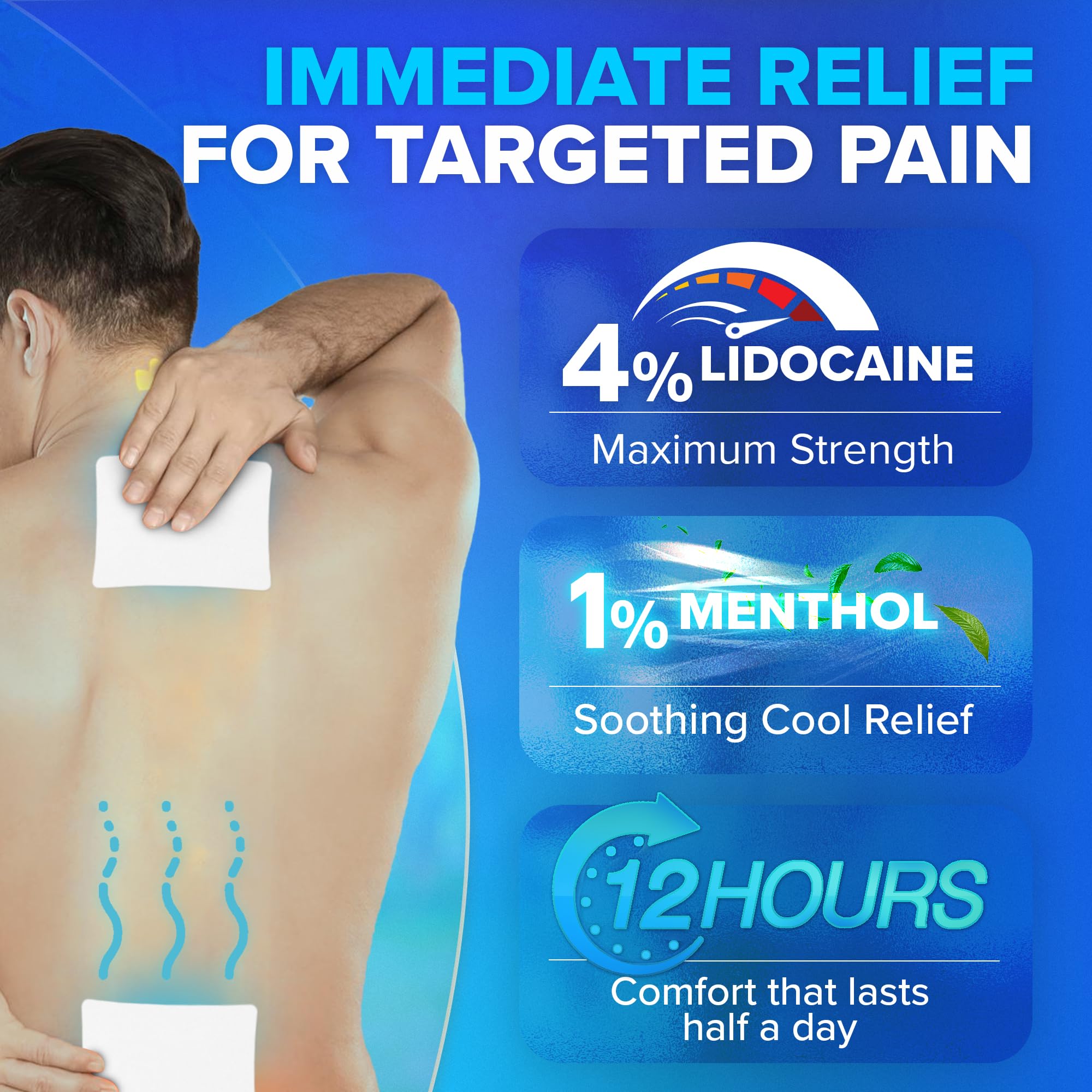 JJ CARE Lidocaine Patches [Pack of 30], 4” x 5.5” Lidocaine 4% Maximum Strength Back Pain Relief Patches for Fast Numbing of Aches, Pains, Back, Neck, Shoulder, Muscle Soreness JJ CARE Au supplements