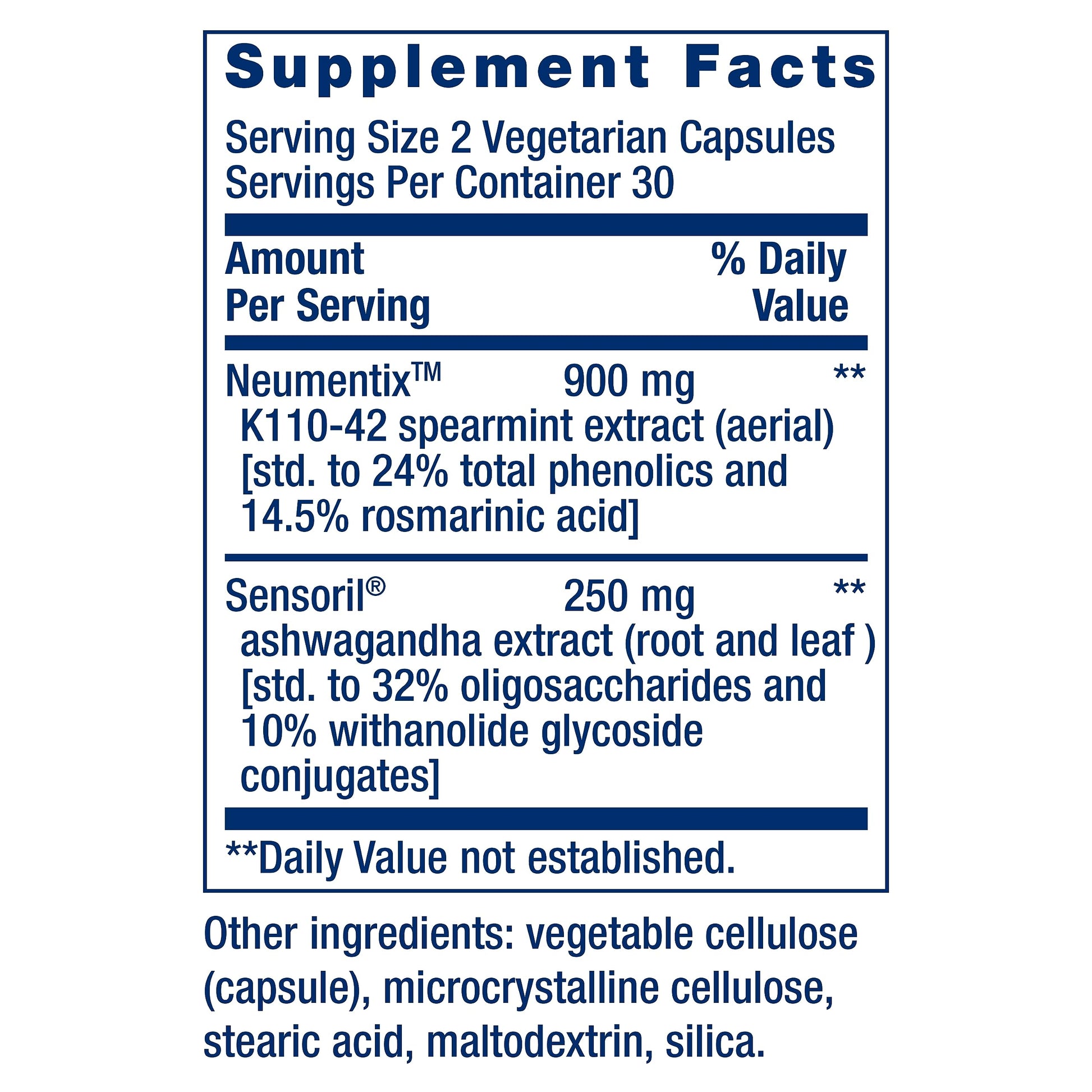 Life Extension Ashwagandha Plus Calm & Focus, ashwagandha Extract, Spearmint Extract, Focus, Attention, Relaxation, Advanced Formula, 60 Vegetarian Capsules Life Extension Au supplements