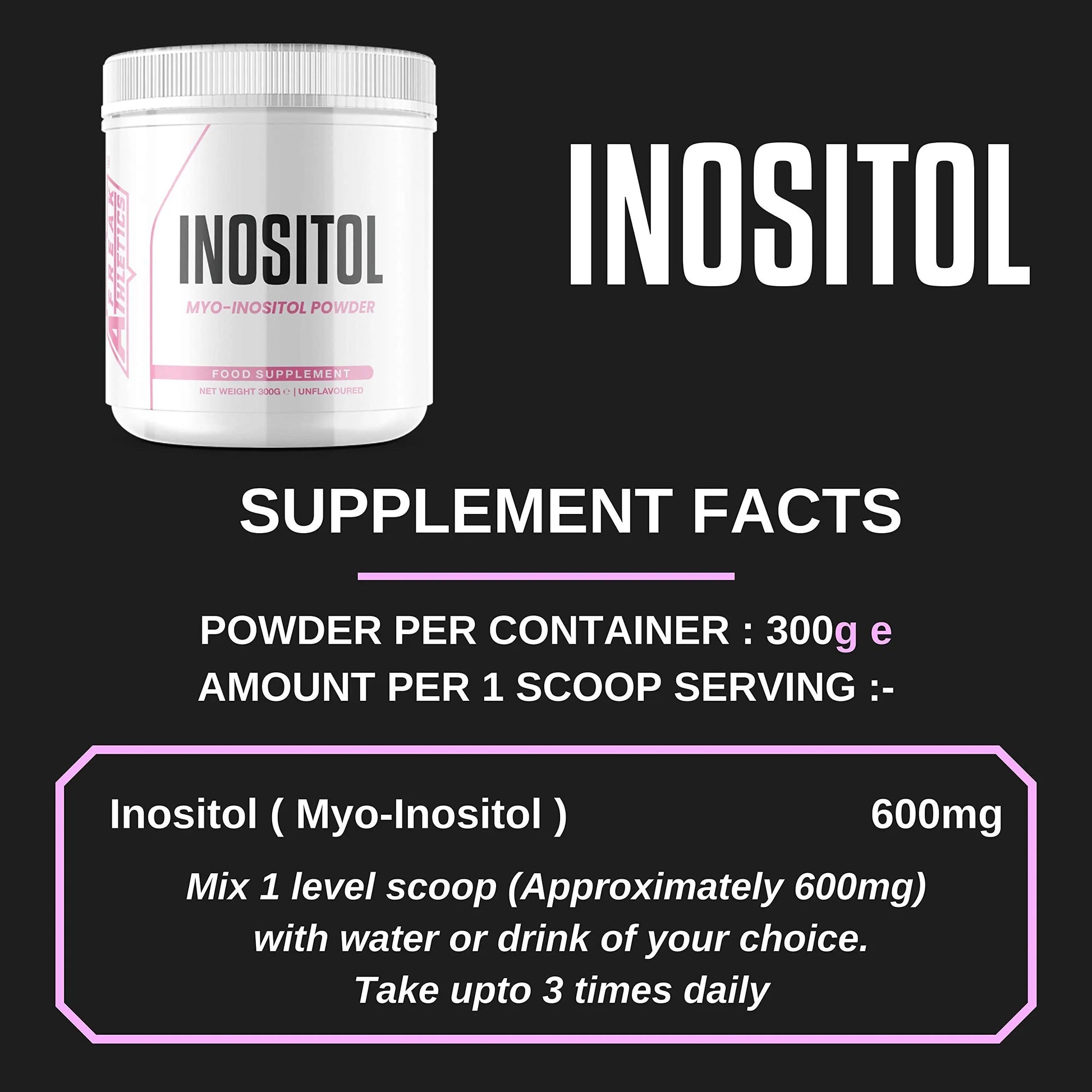Inositol (Myo-Inositol) Powder 300g | Premium Myo Inositol Powder - Supports Women Freak Athletics Au supplements