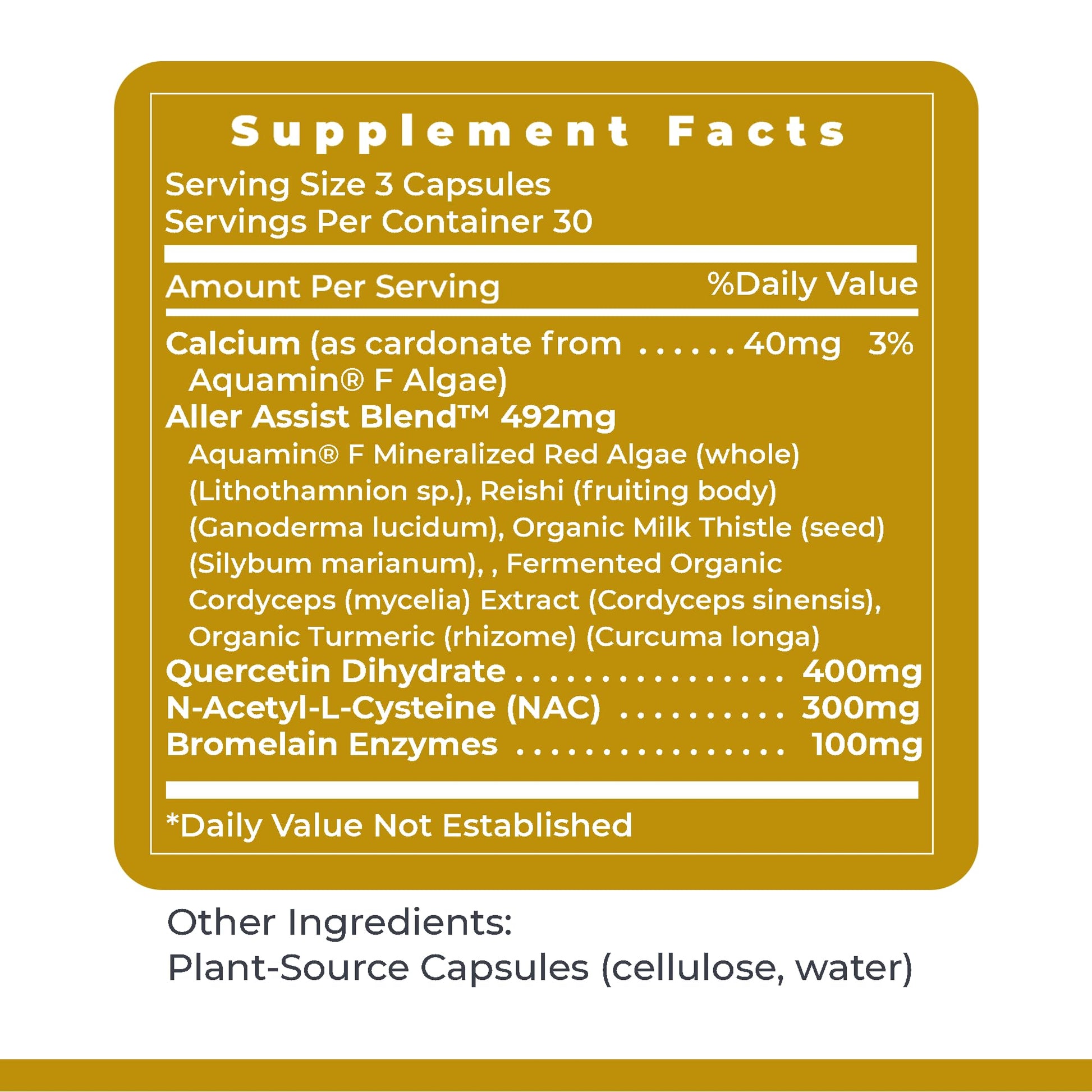 Premier Research Labs AllerCaps - A Lung Health Supplement with NAC/N-Acetyl Cysteine, Featuring Bromelain, Reishi Mushroom & Quertecin, Immune Support Formula - 60 Vegetarian Capsules Premier Research Labs Au supplements